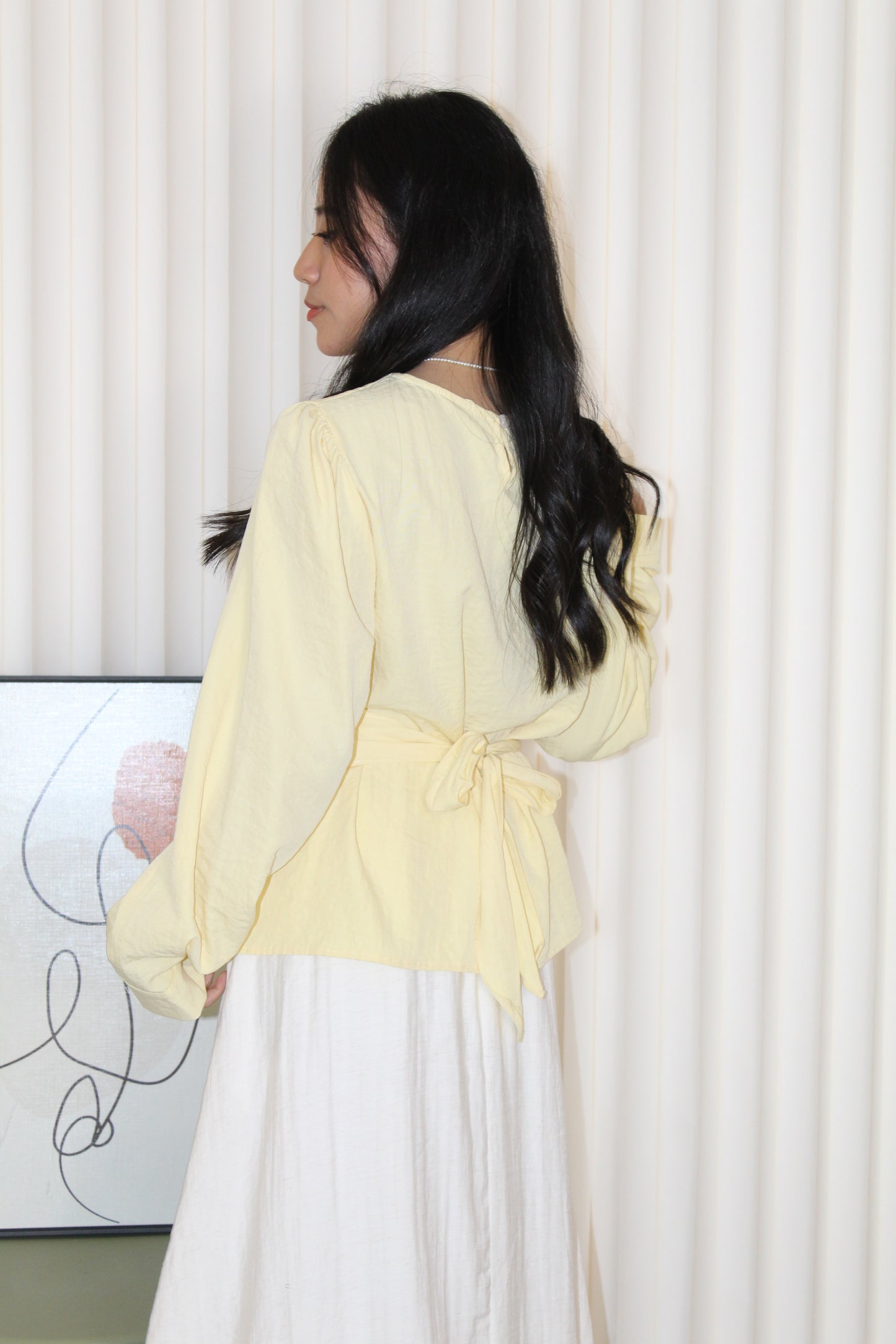 Micah Blouse Top (Cream)
