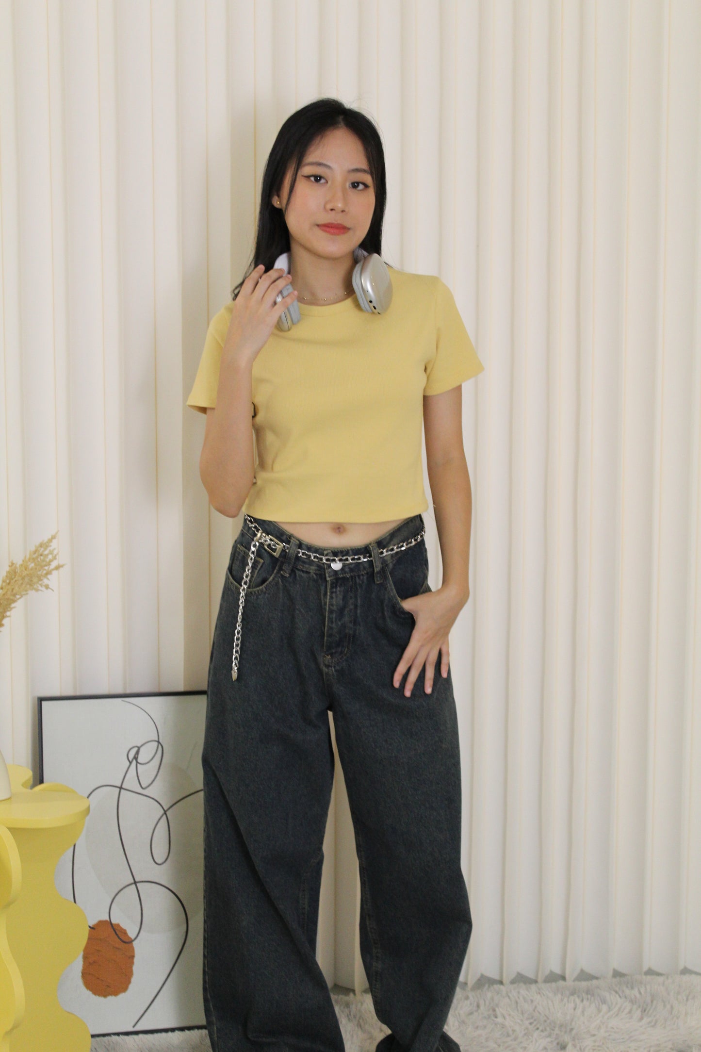 Elly Crop Top (Yellow)
