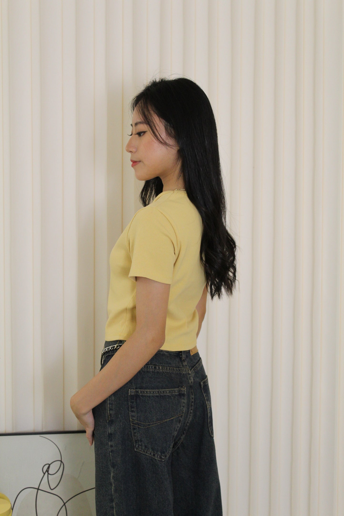 Elly Crop Top (Yellow)
