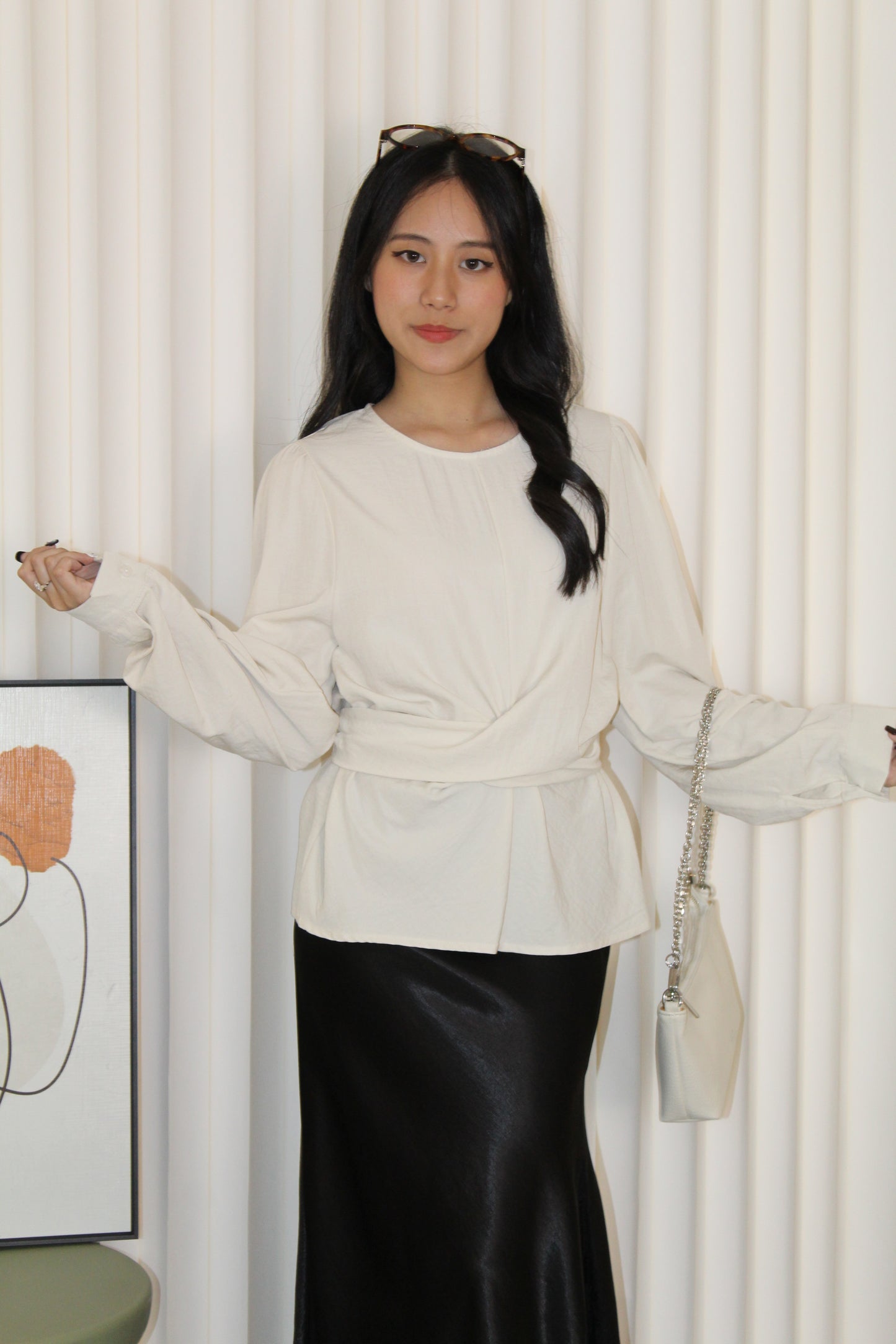 Micah Blouse Top (Cream)