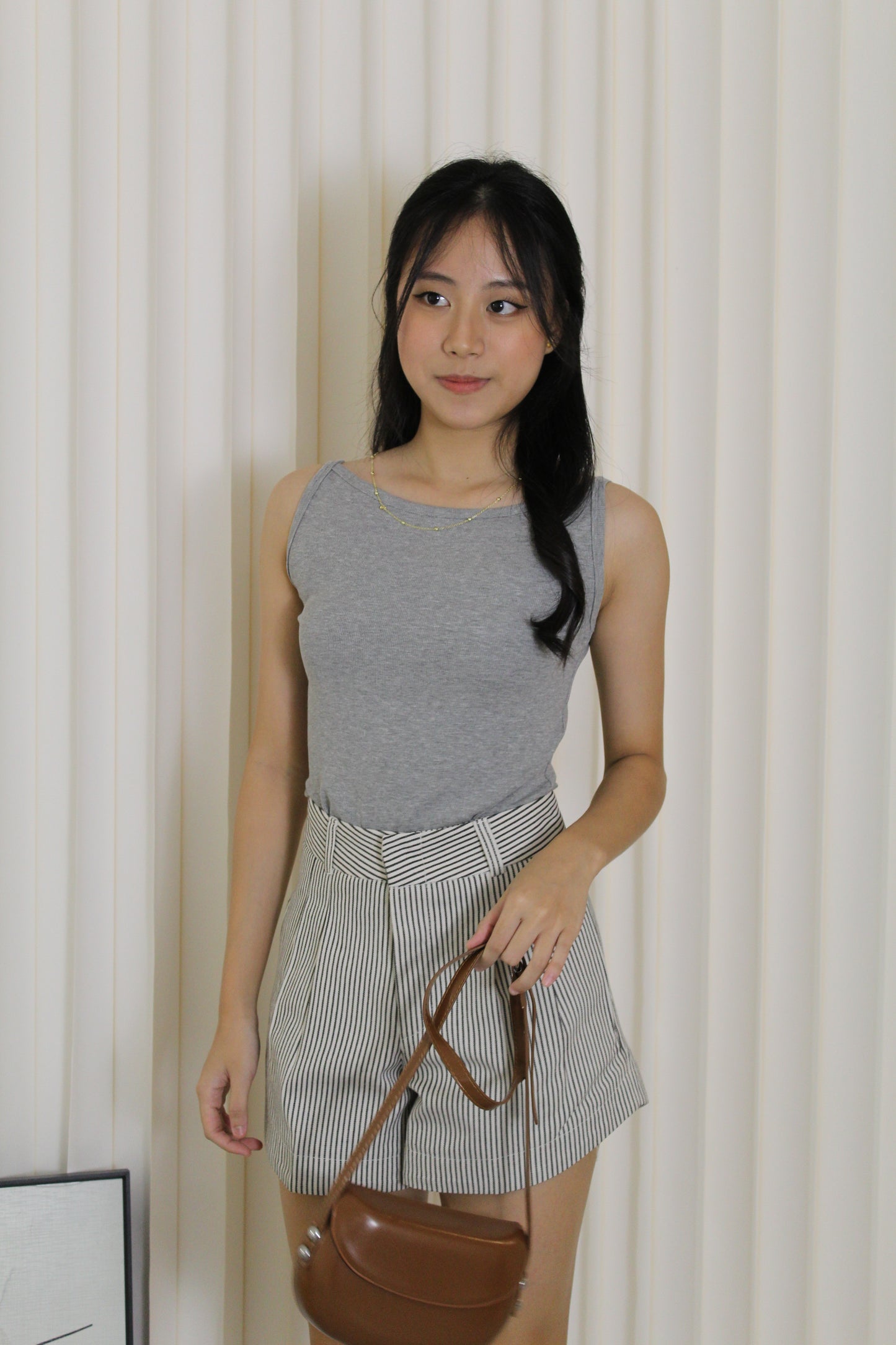 Yvonne Boat Neck Top (Black)