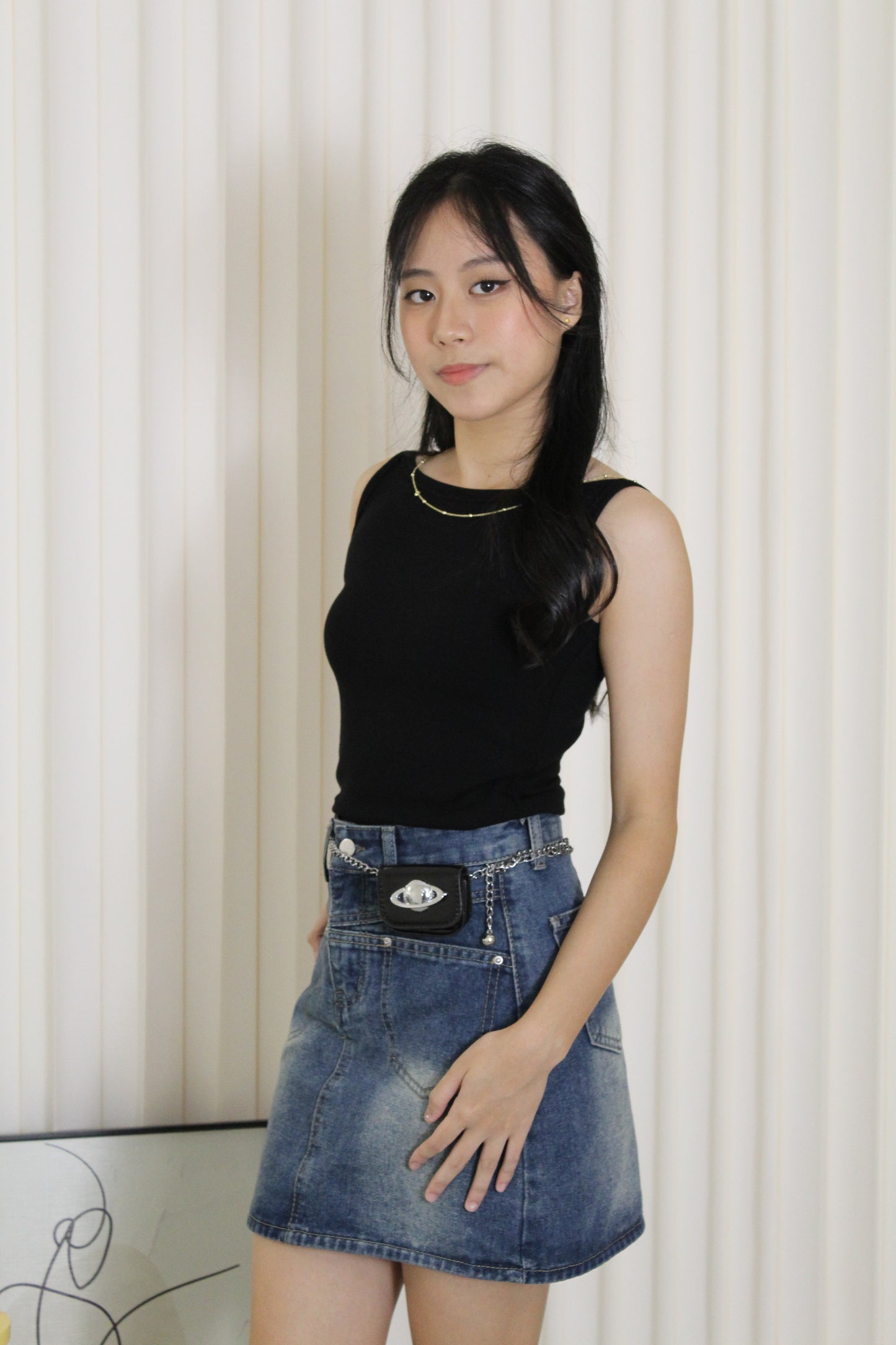 Yvonne Boat Neck Top (Black)
