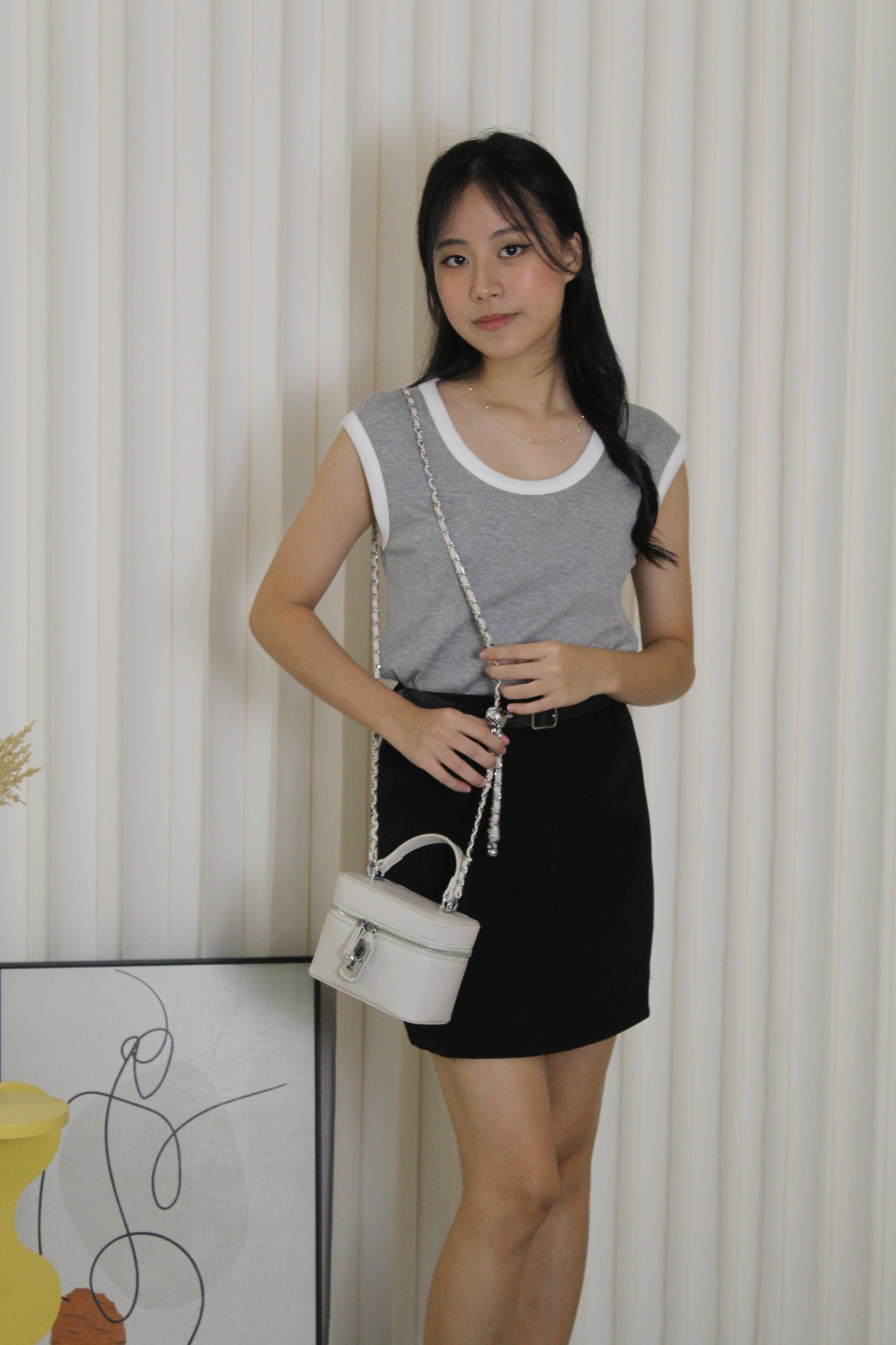 Kesha Block Color Top (Black)