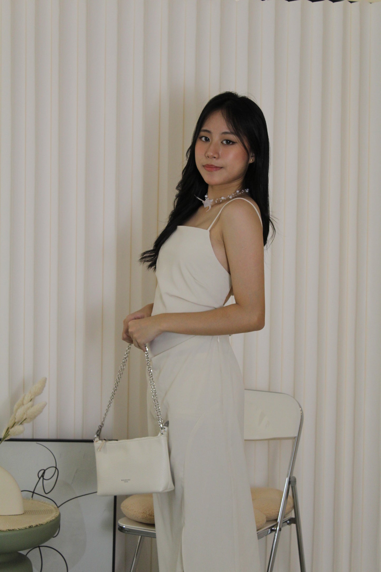Thammie Bare Back Maxi Dress (Cream)