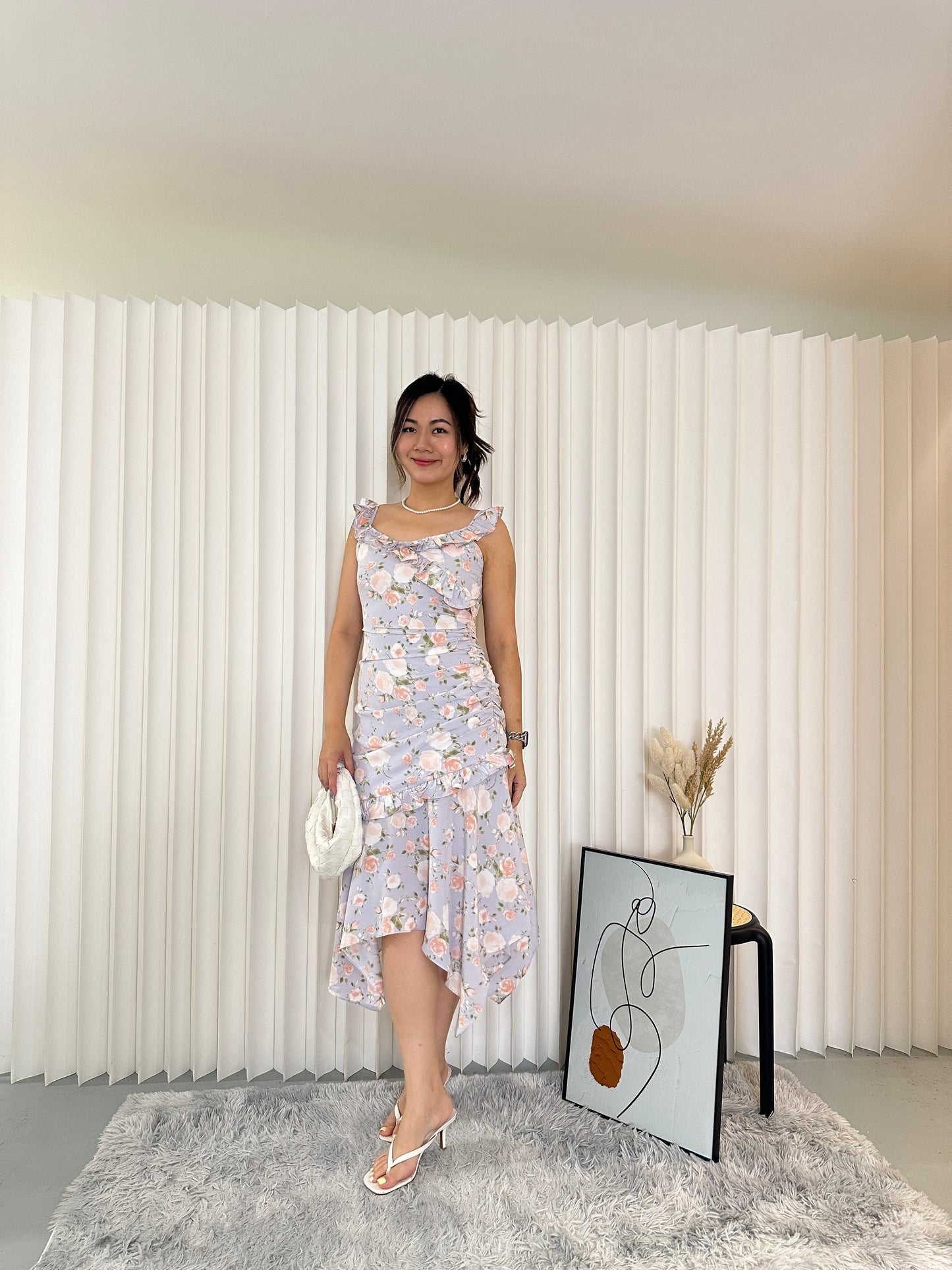 Alice Floral Midi Dress (Pink)