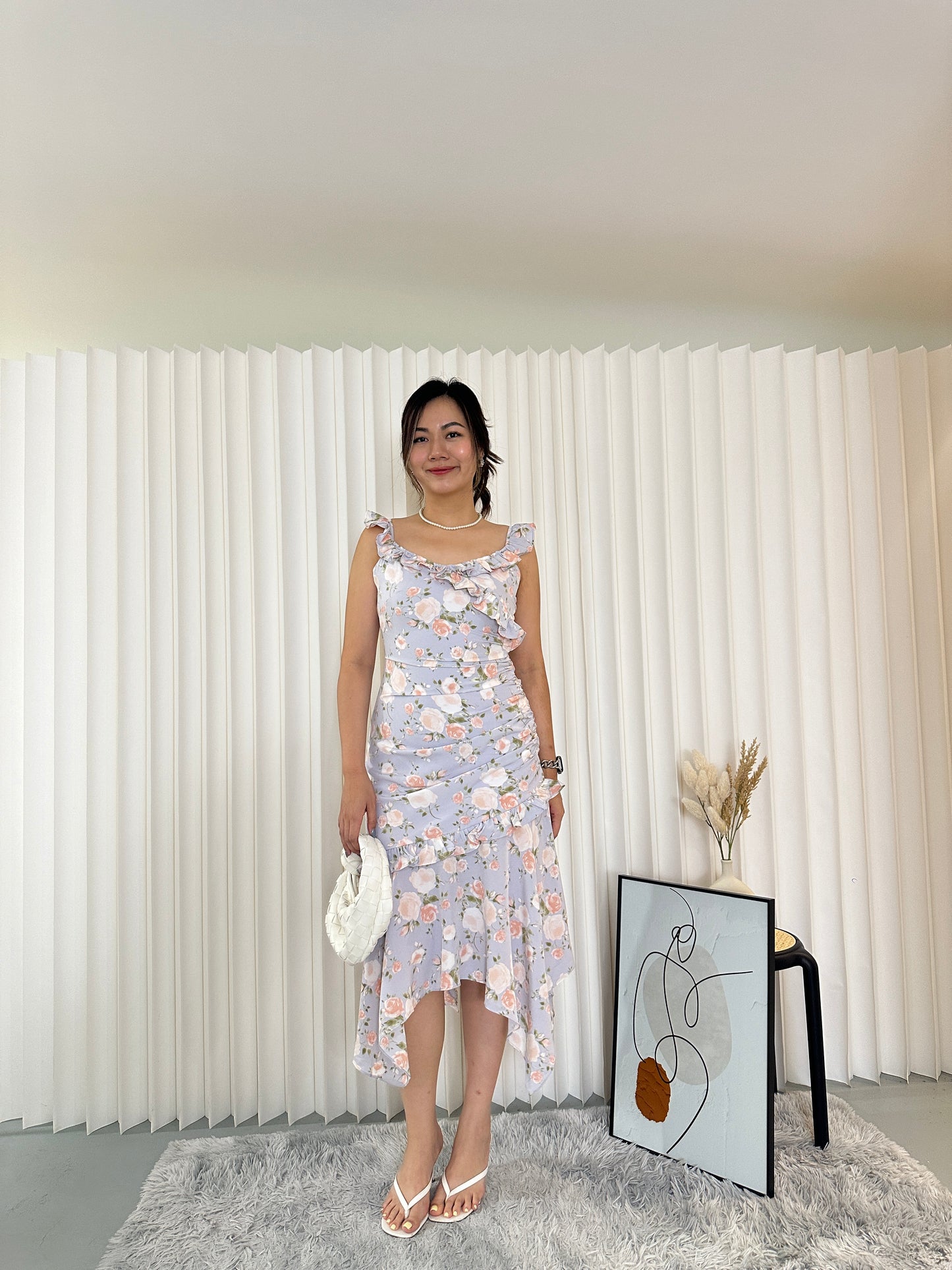 Alice Floral Midi Dress (Pink)