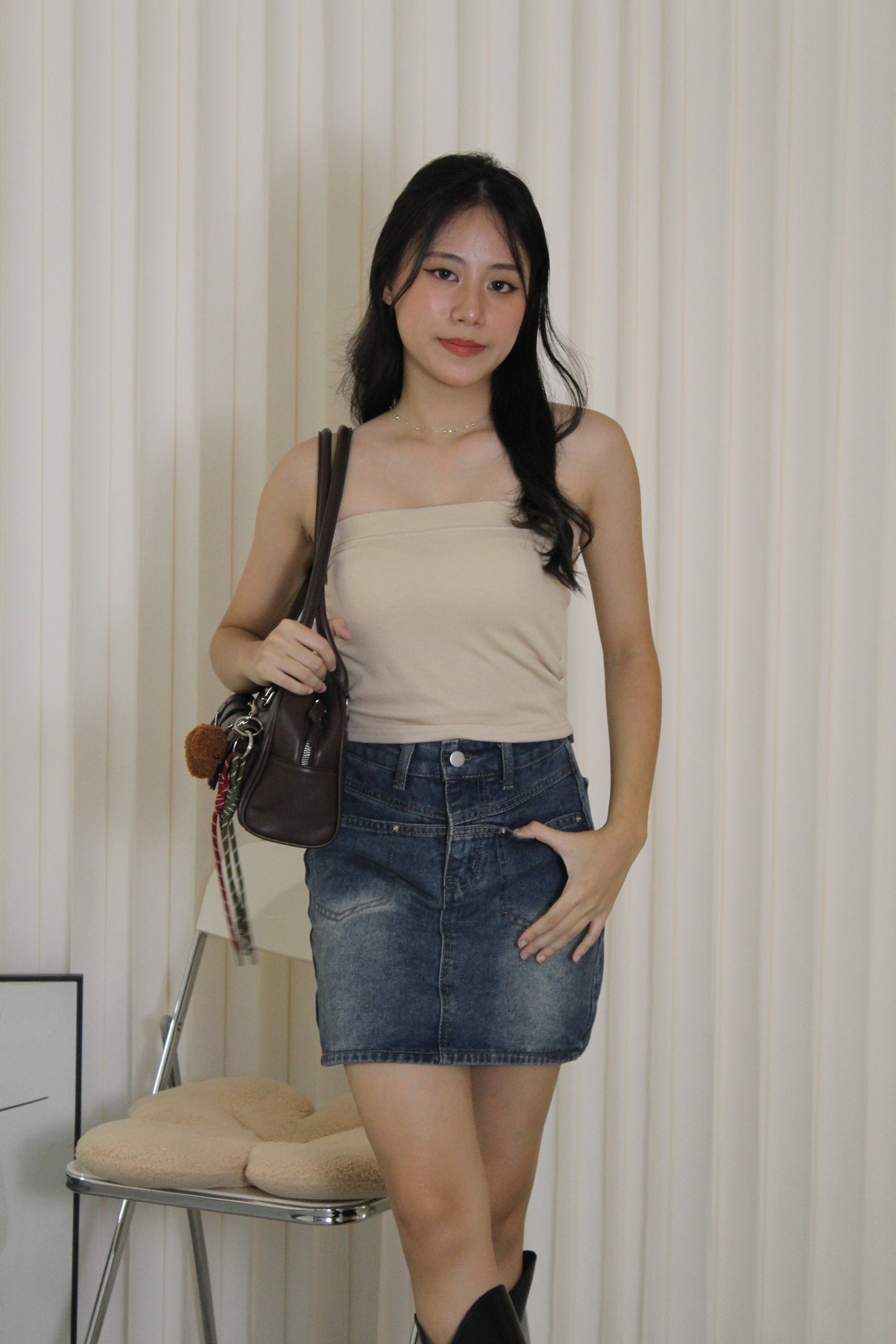 Channie Padded Tube Top (Black)
