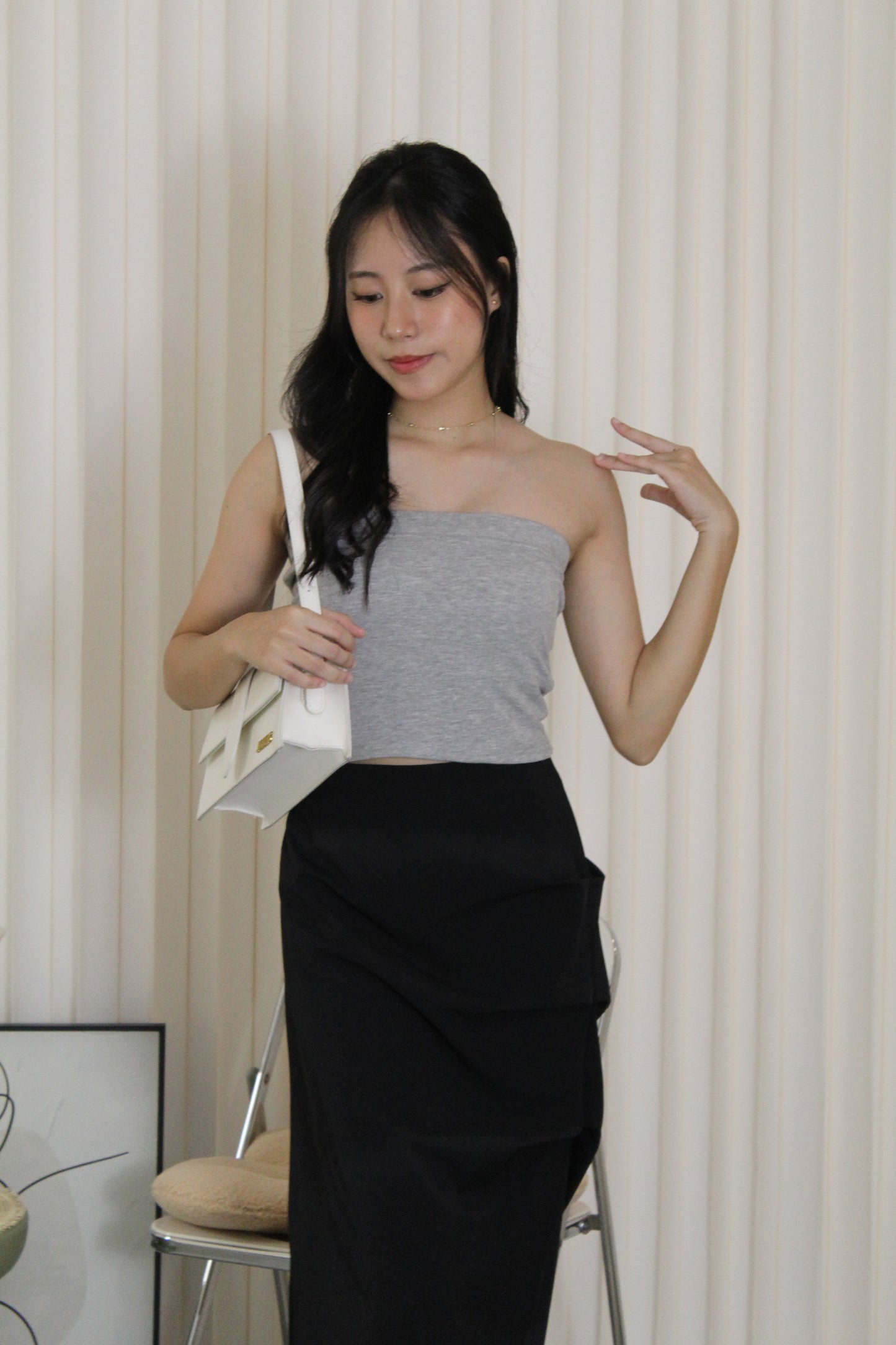 Channie Padded Tube Top (Black)