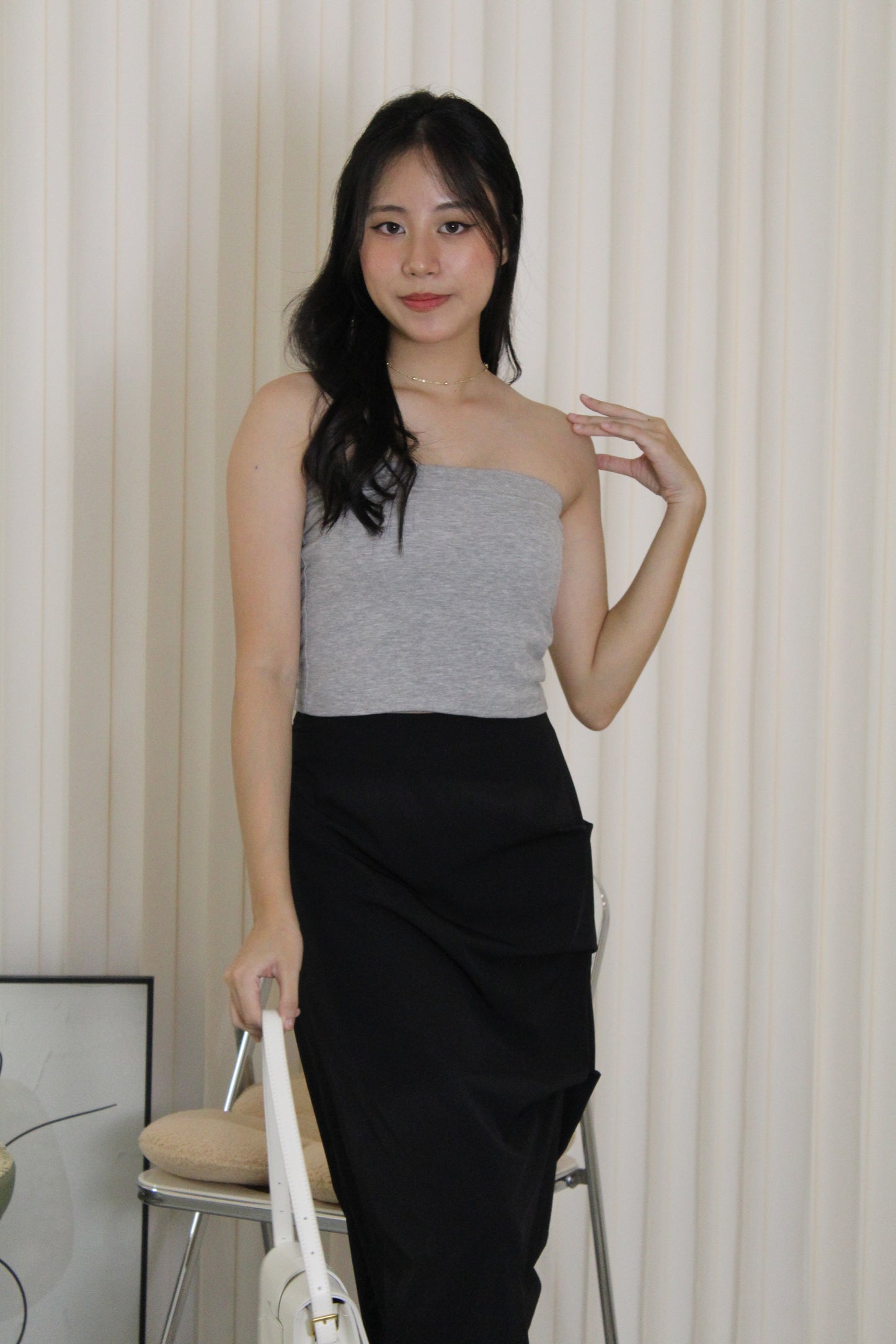 Channie Padded Tube Top (Black)
