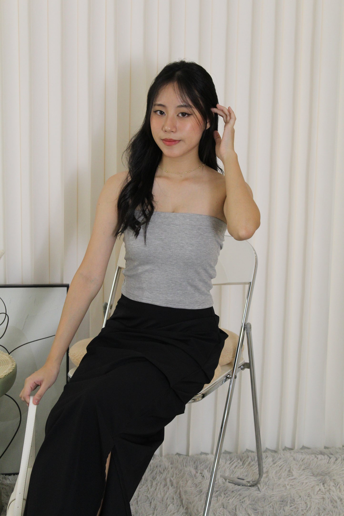 Channie Padded Tube Top (Black)
