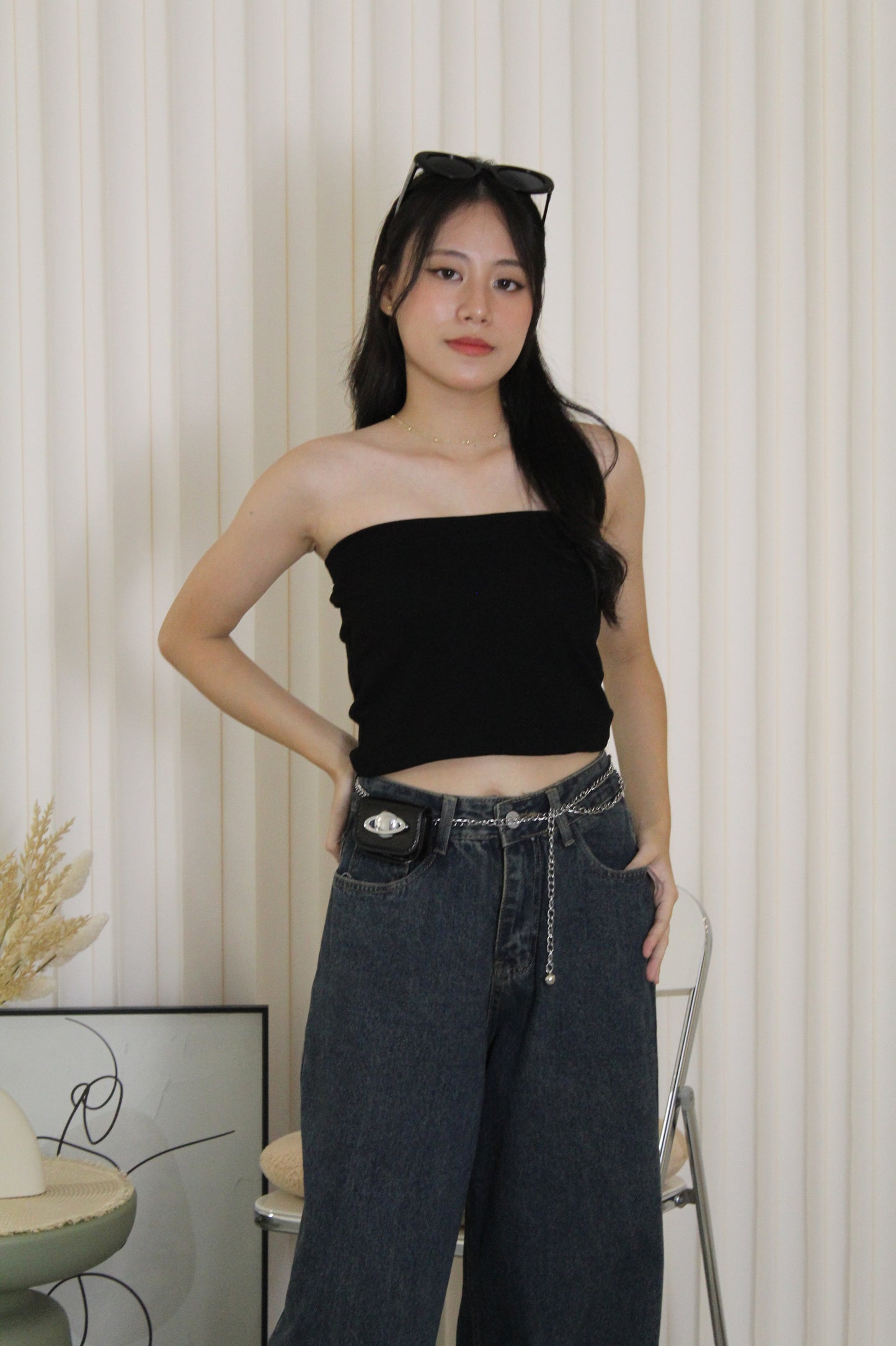 Channie Padded Tube Top (Black)