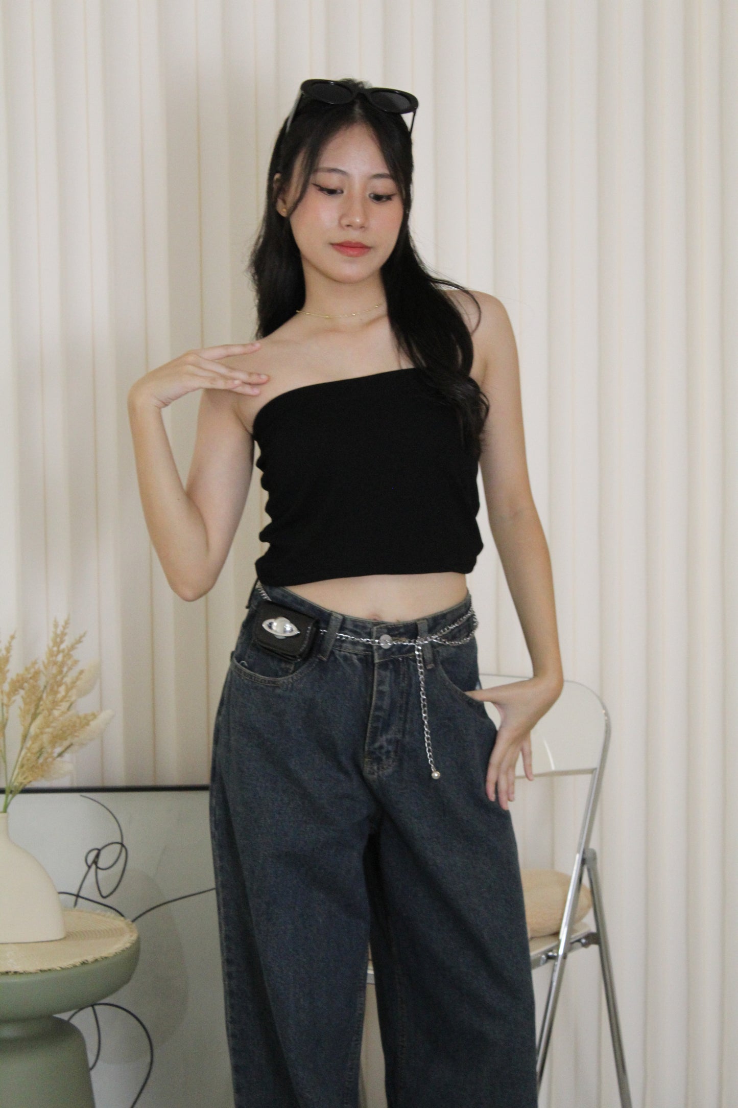 Channie Padded Tube Top (Black)