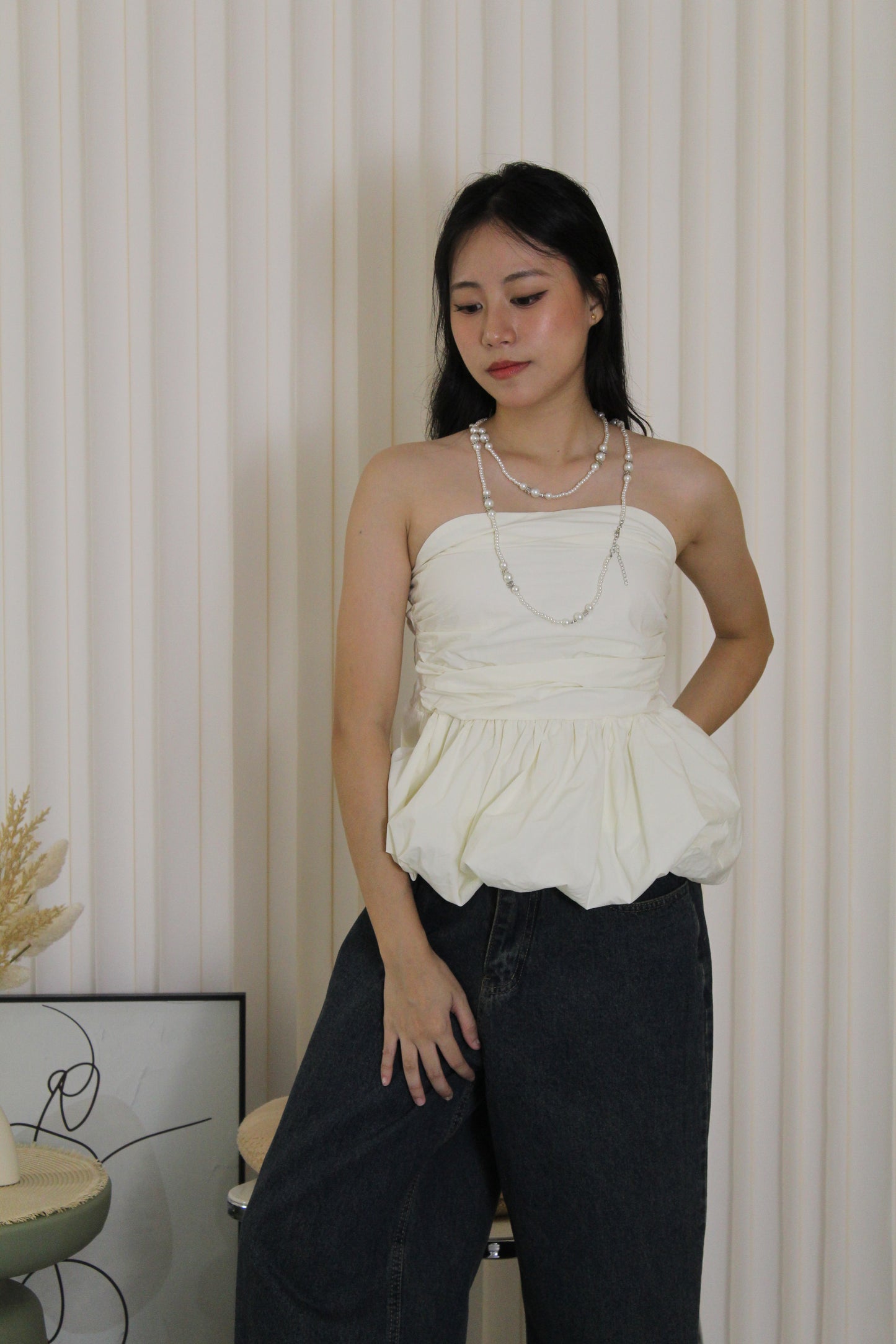 Abigail Balloon Tube Top (Yellow)