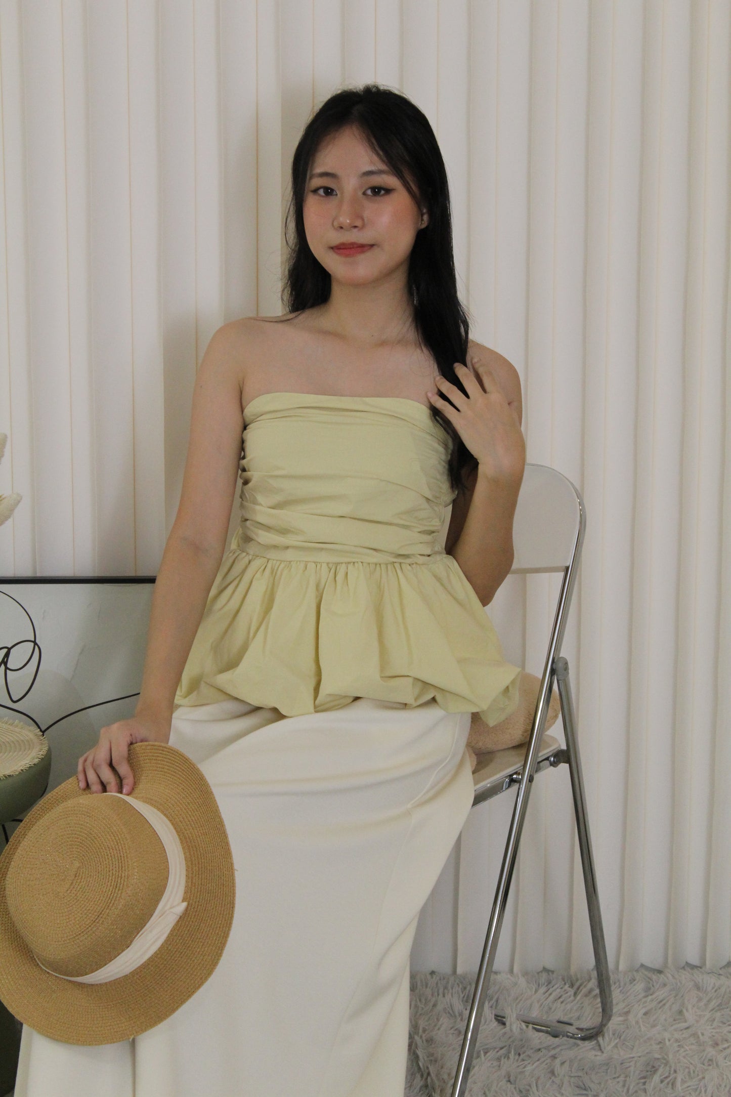 Abigail Balloon Tube Top (Yellow)