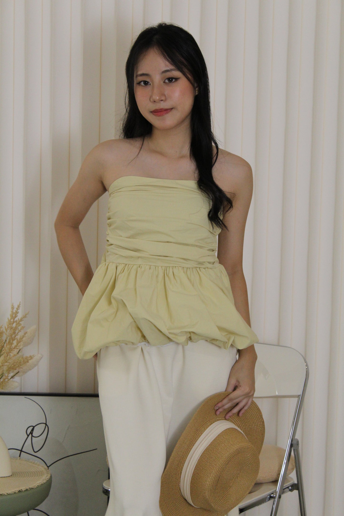 Abigail Balloon Tube Top (Yellow)