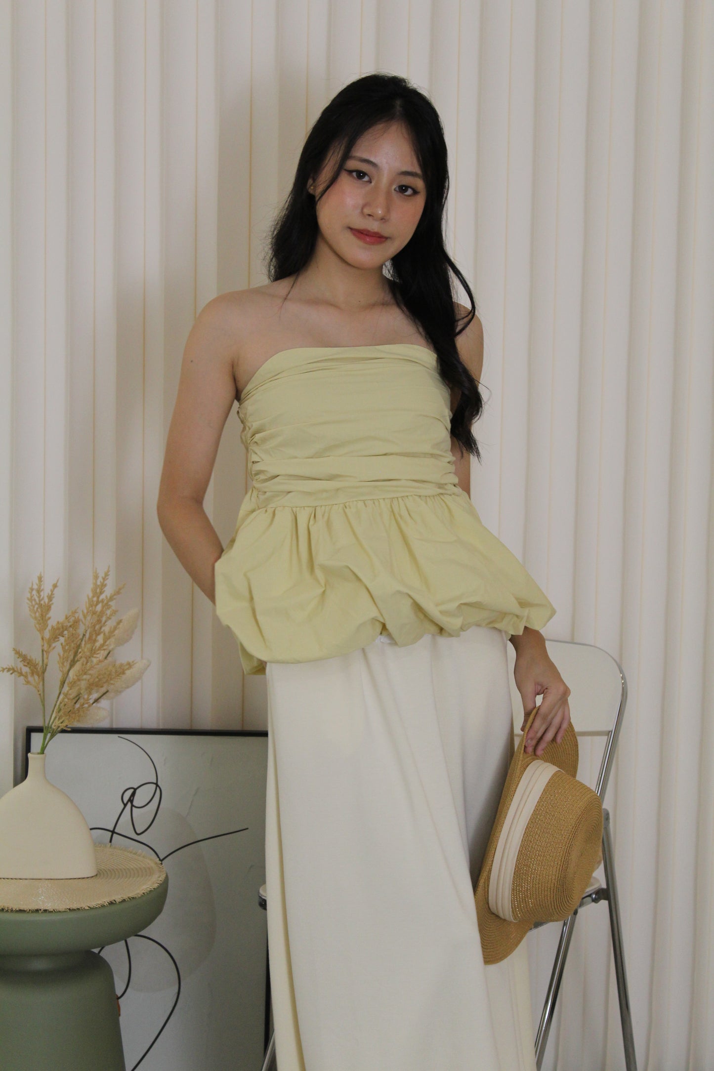 Abigail Balloon Tube Top (Yellow)