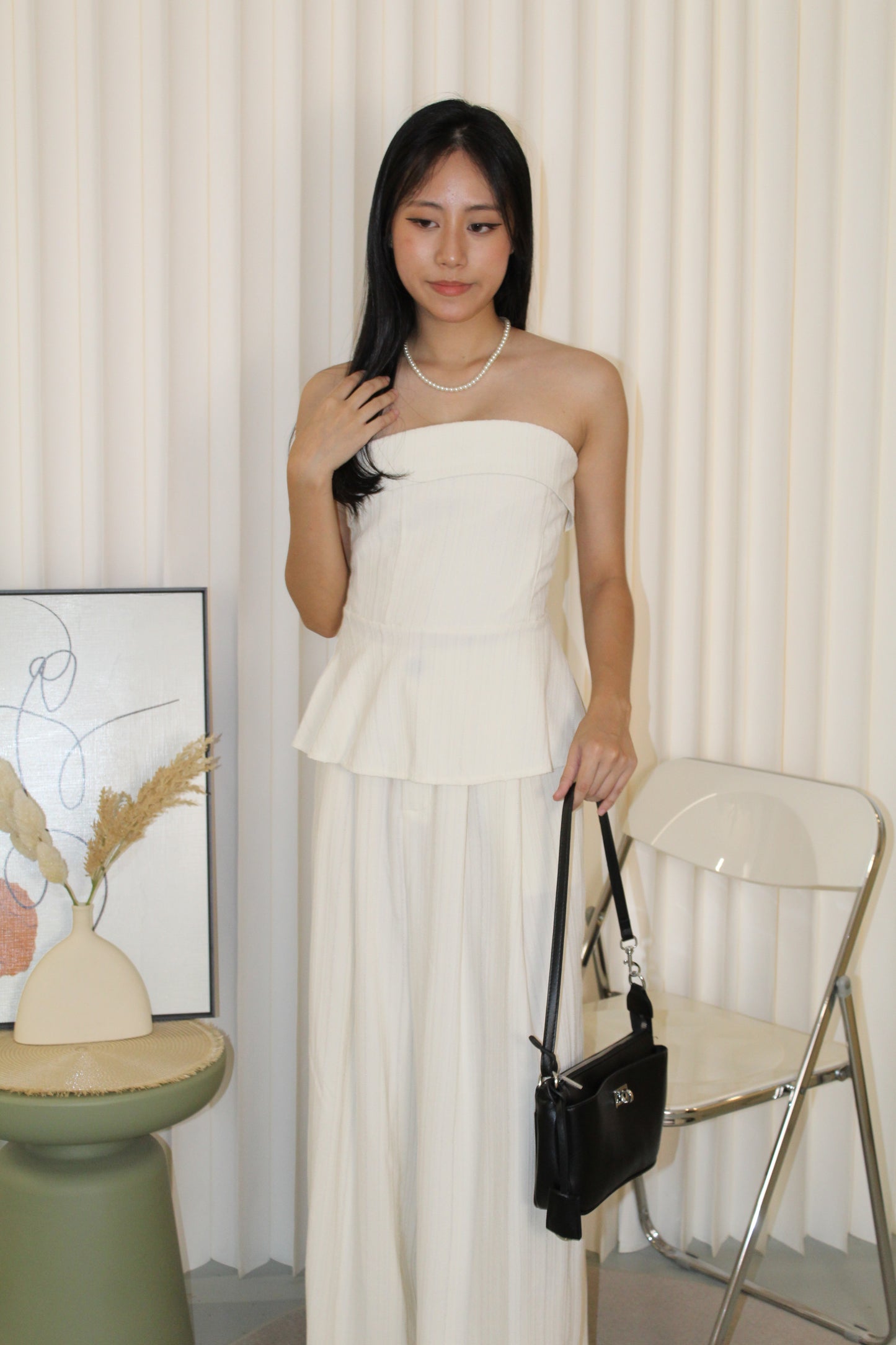 Bambi Tube Two Piece Pants Set (Blue)