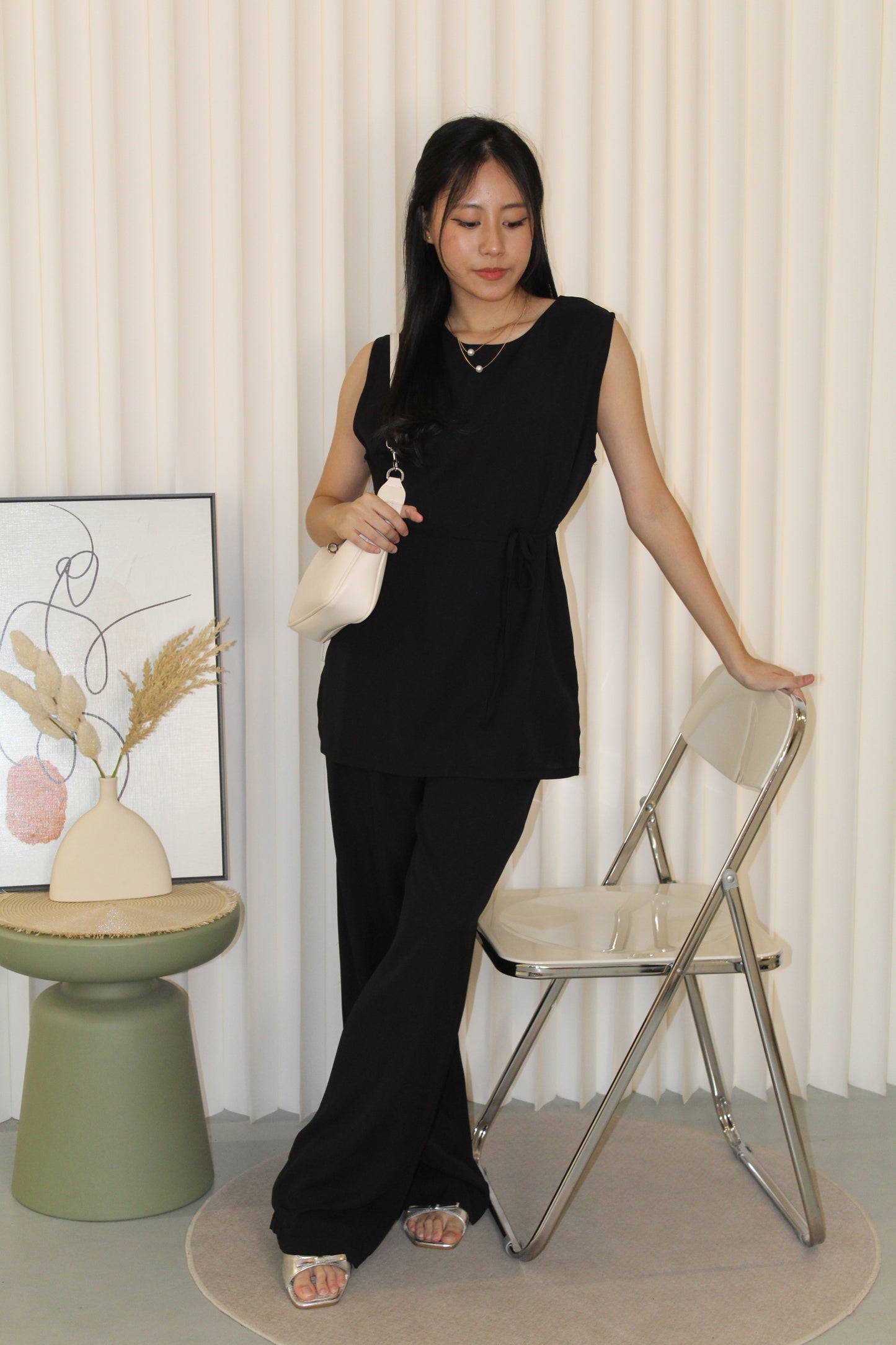 Lauren Two Piece Pants Set (Black)