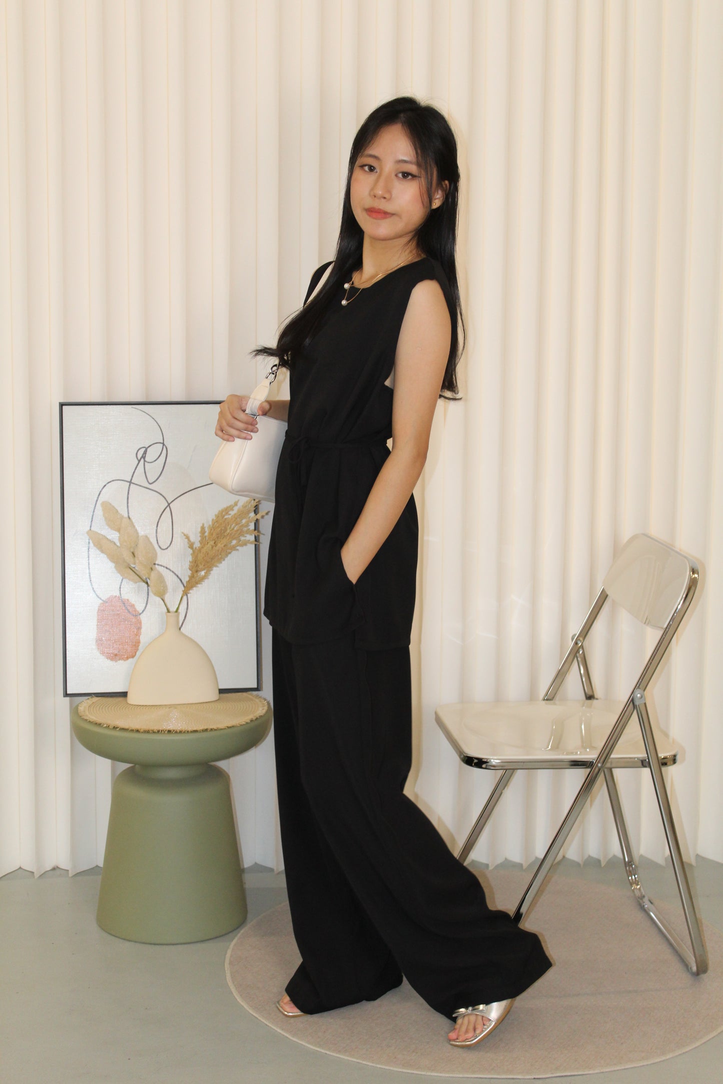 Lauren Two Piece Pants Set (Black)