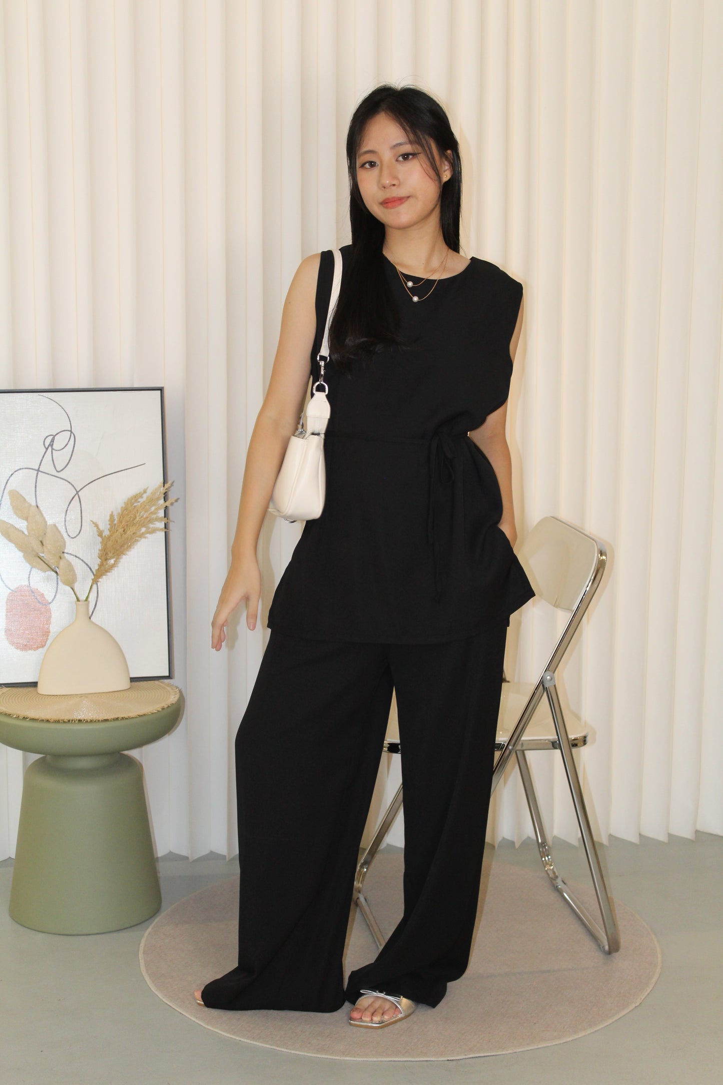 Lauren Two Piece Pants Set (Black)