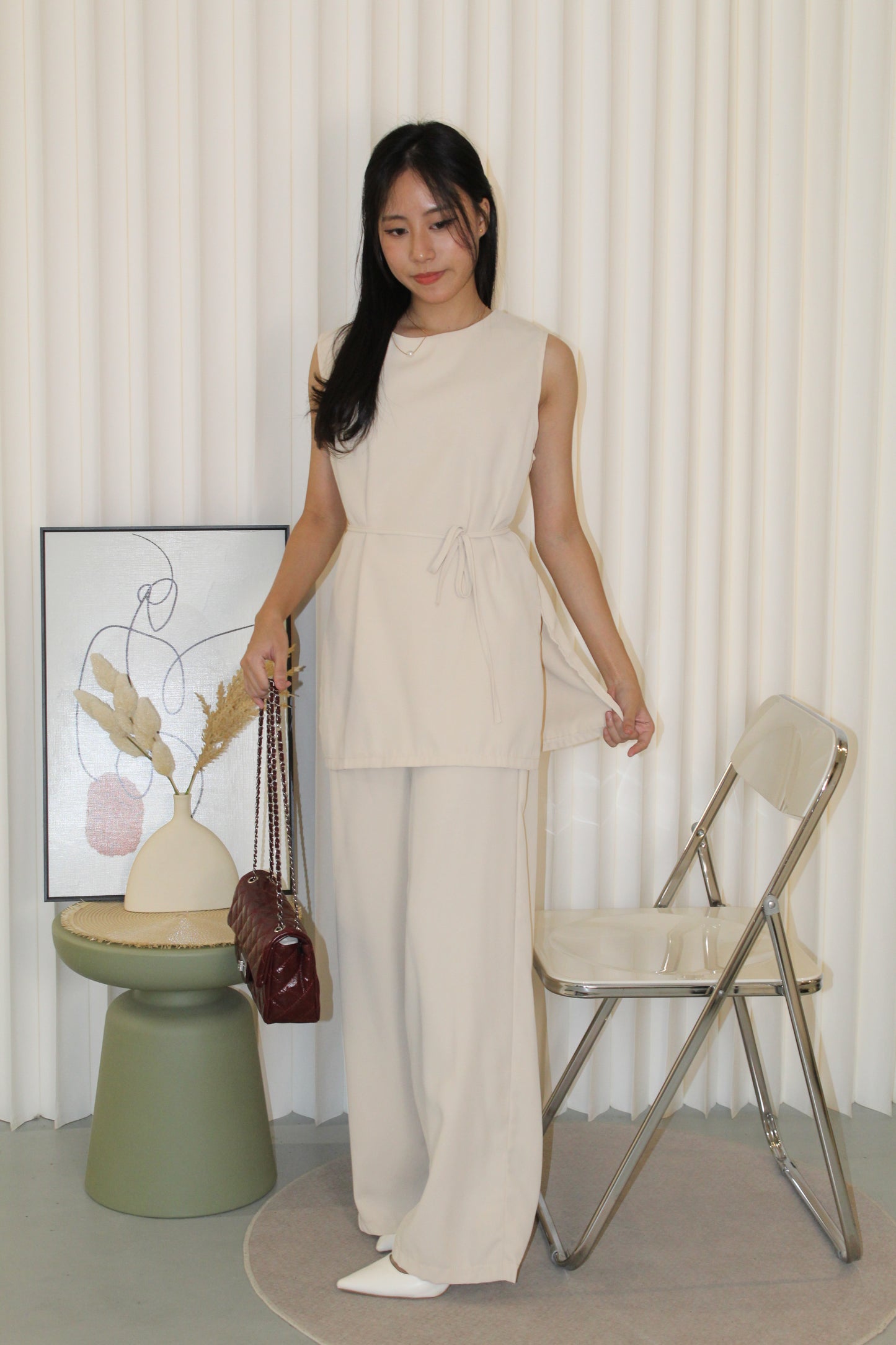 Lauren Two Piece Pants Set (Black)
