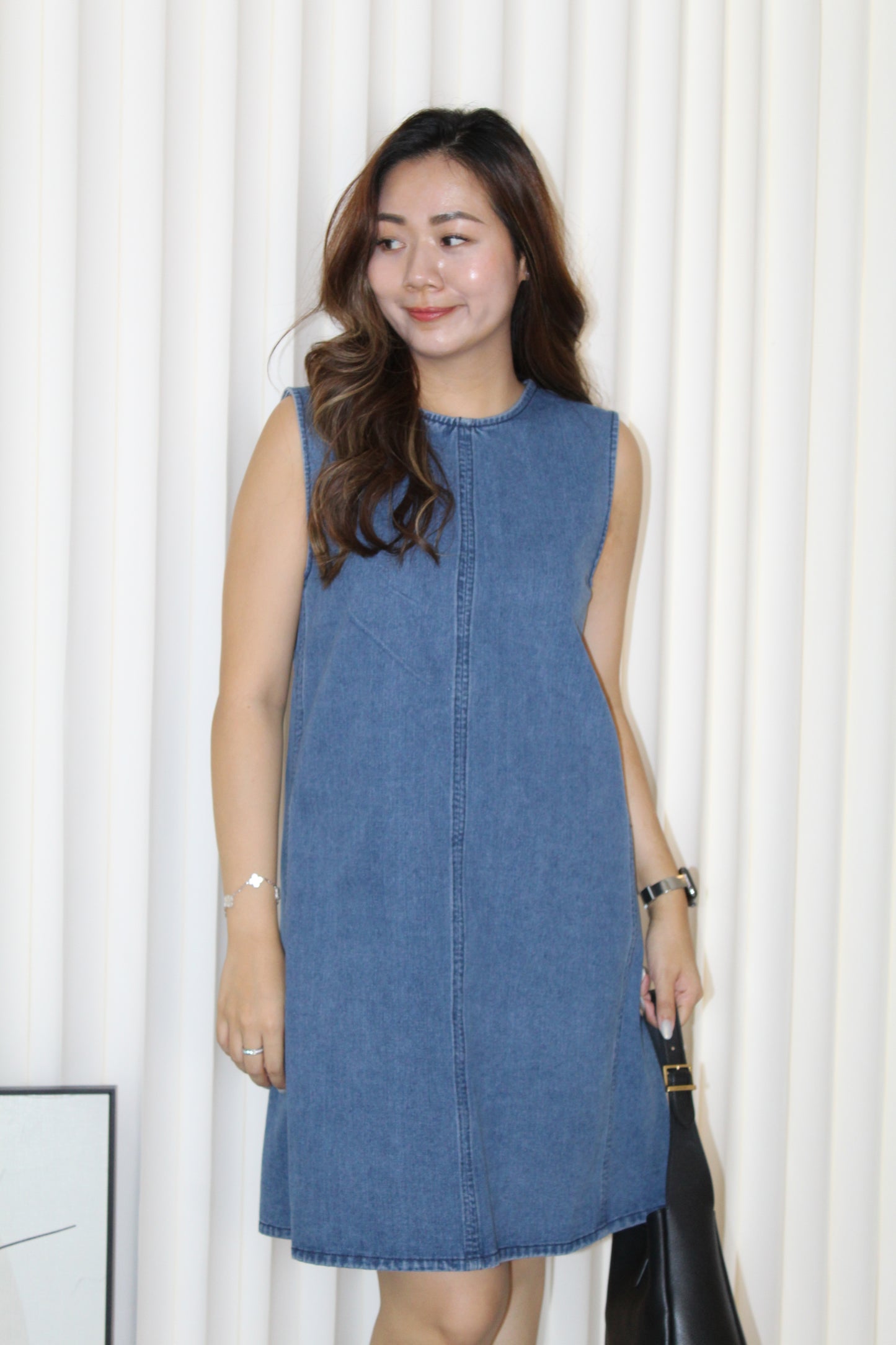 Zara Denim Mini Dress (Blue)