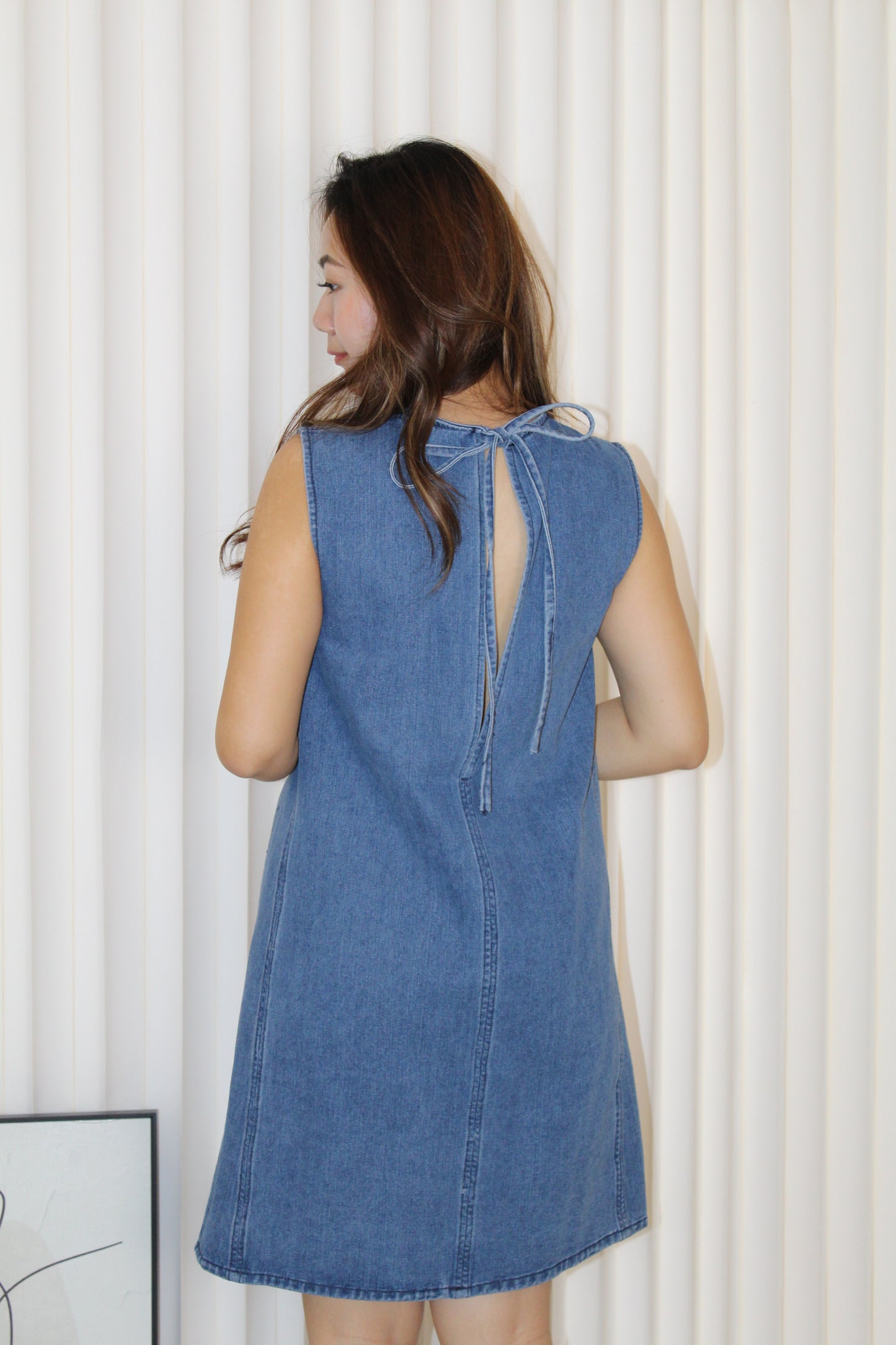 Zara Denim Mini Dress (Blue)