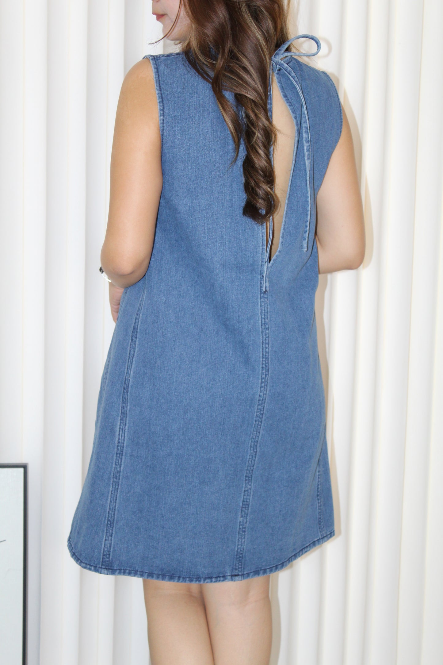 Zara Denim Mini Dress (Blue)