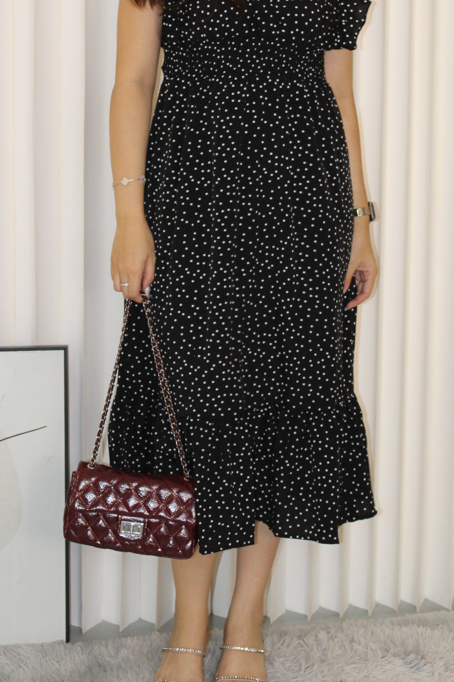 Channy Quilted Bag (Maroon)