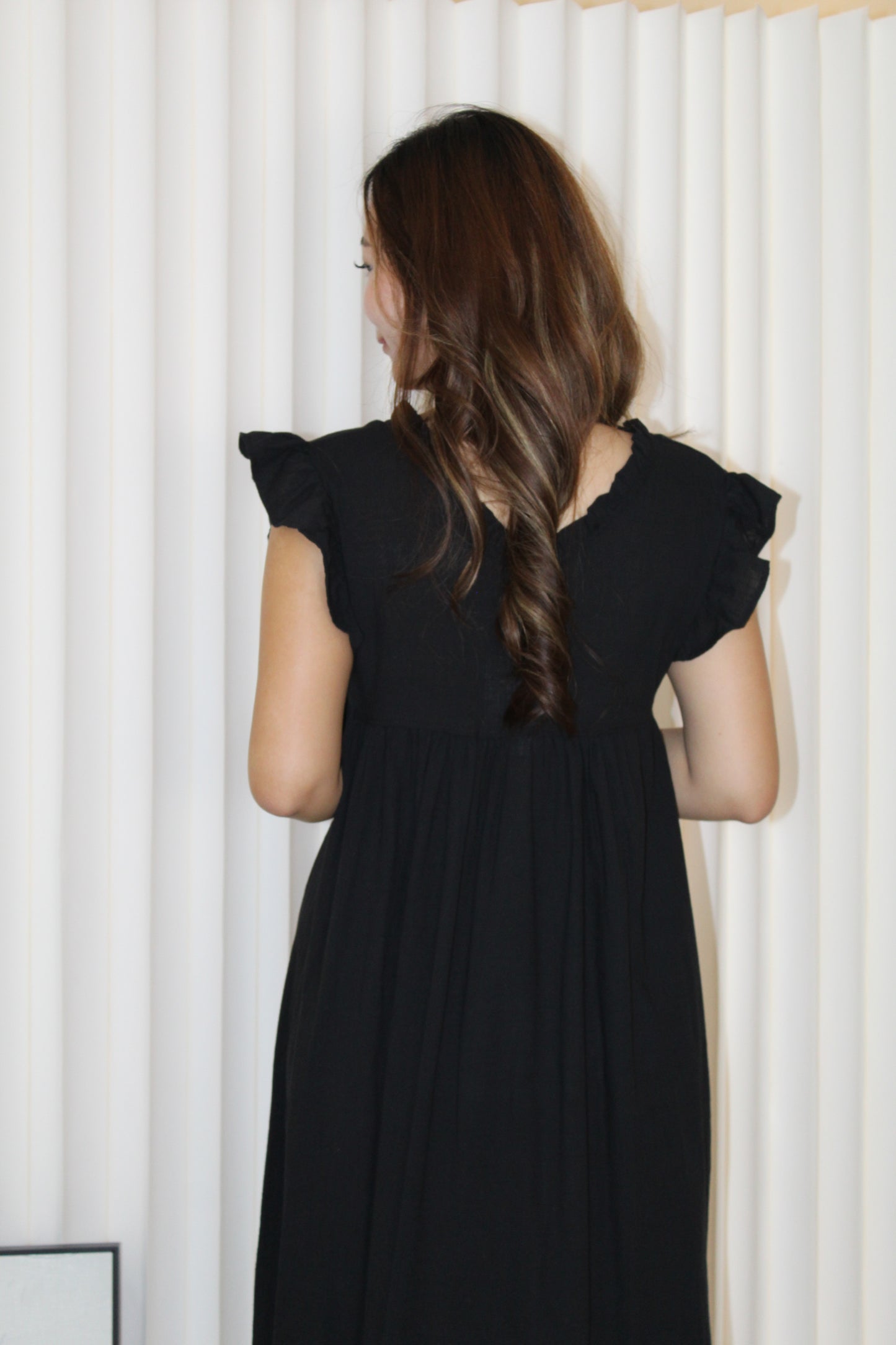 Yukie Cotton Flare Dress (Grey)