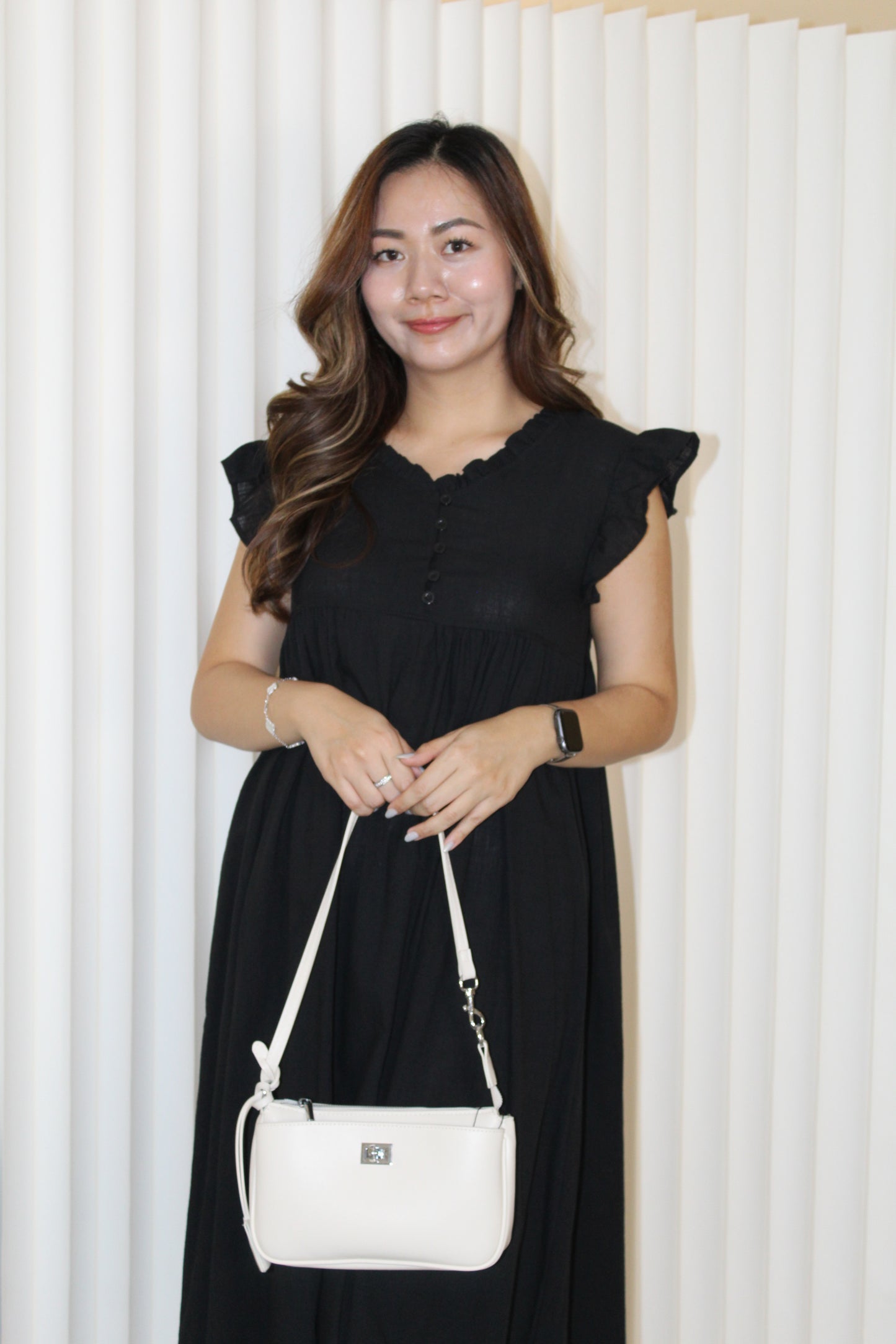 Yukie Cotton Flare Dress (Grey)