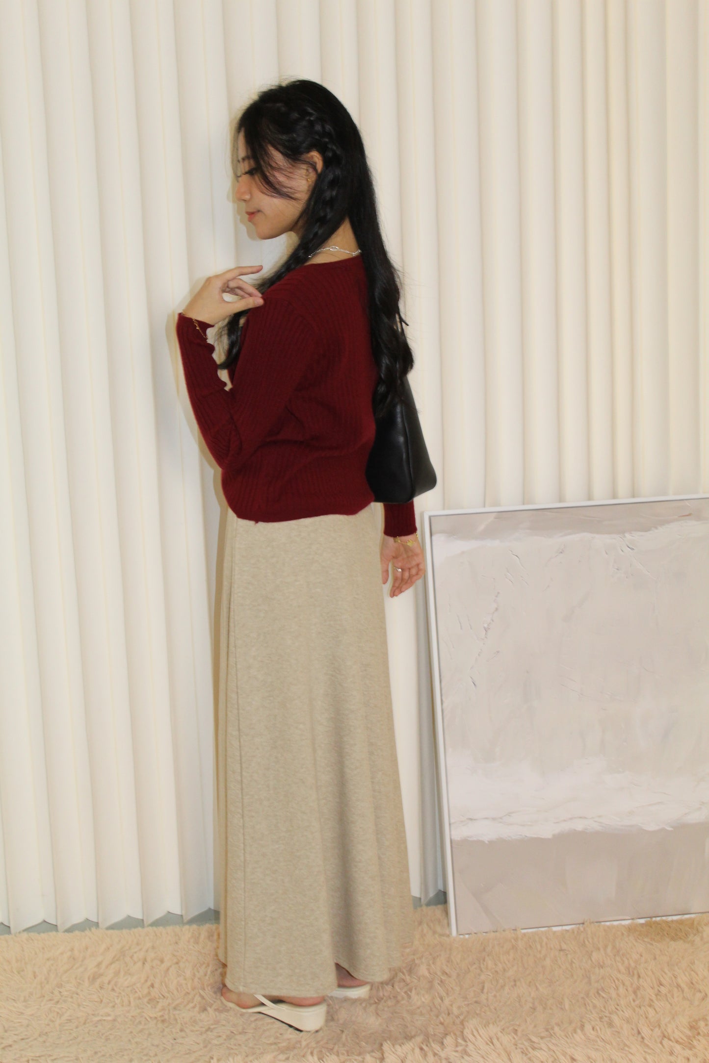 Kacey Cotton Maxi Skirt (Black)