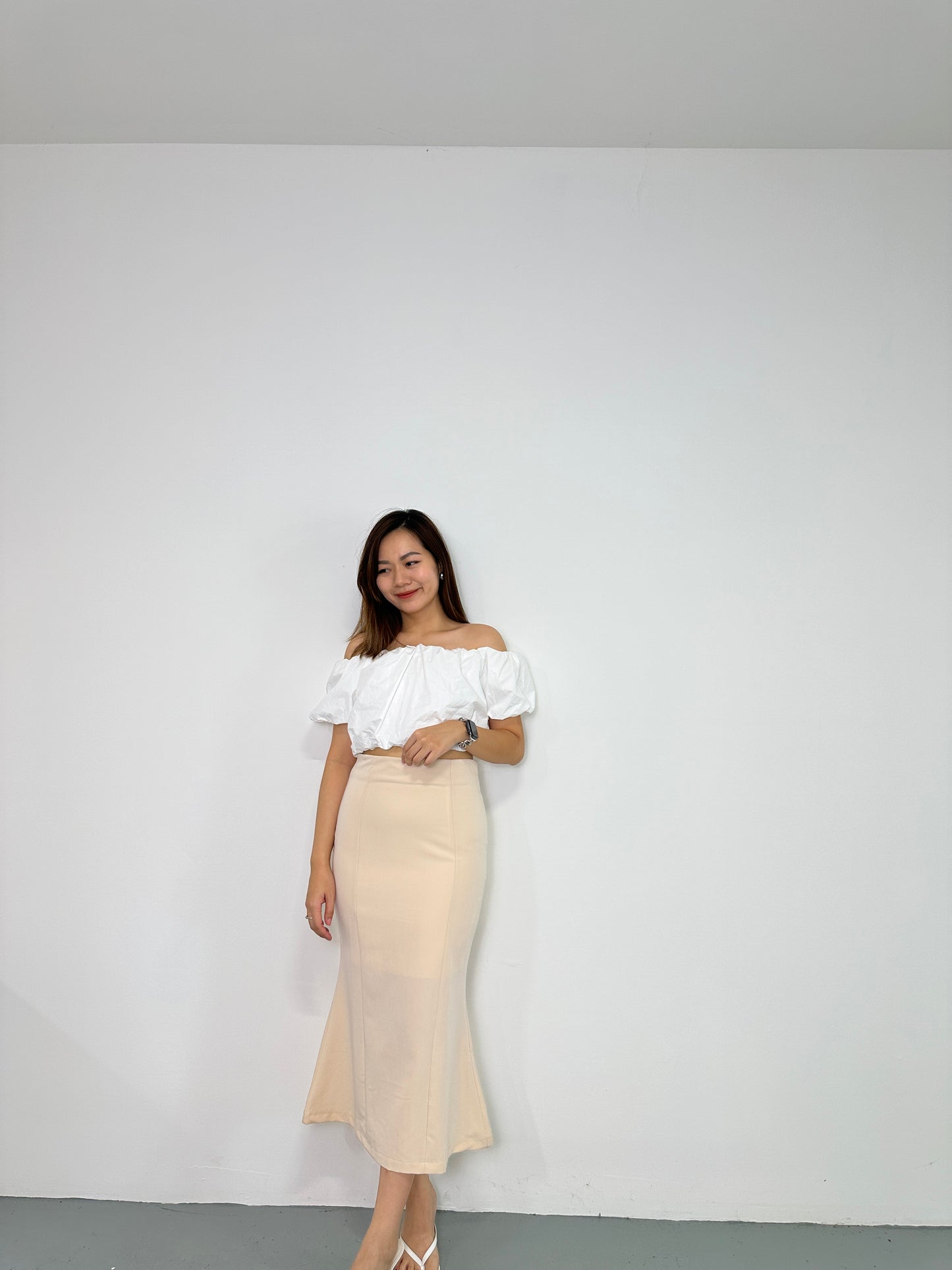 Melody Fish Tail Skirt (Cream)