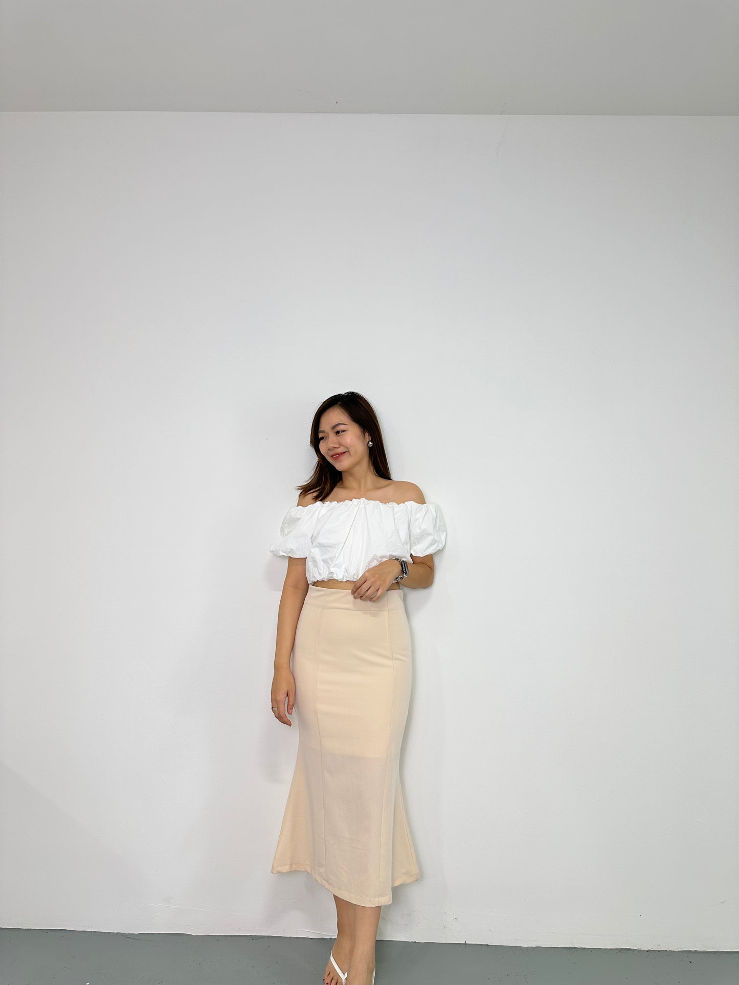 Melody Fish Tail Skirt (Cream)