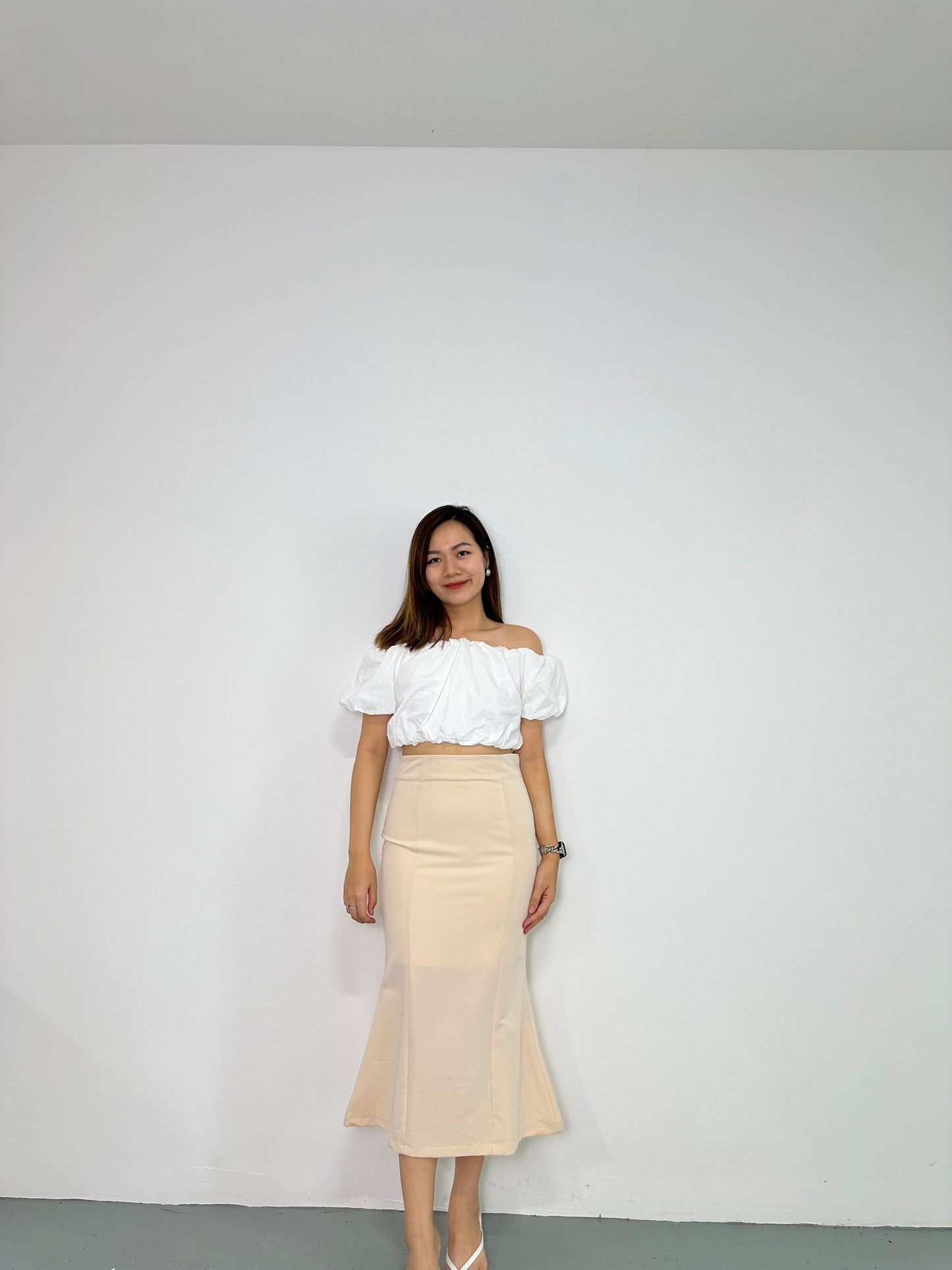 Melody Fish Tail Skirt (Cream)