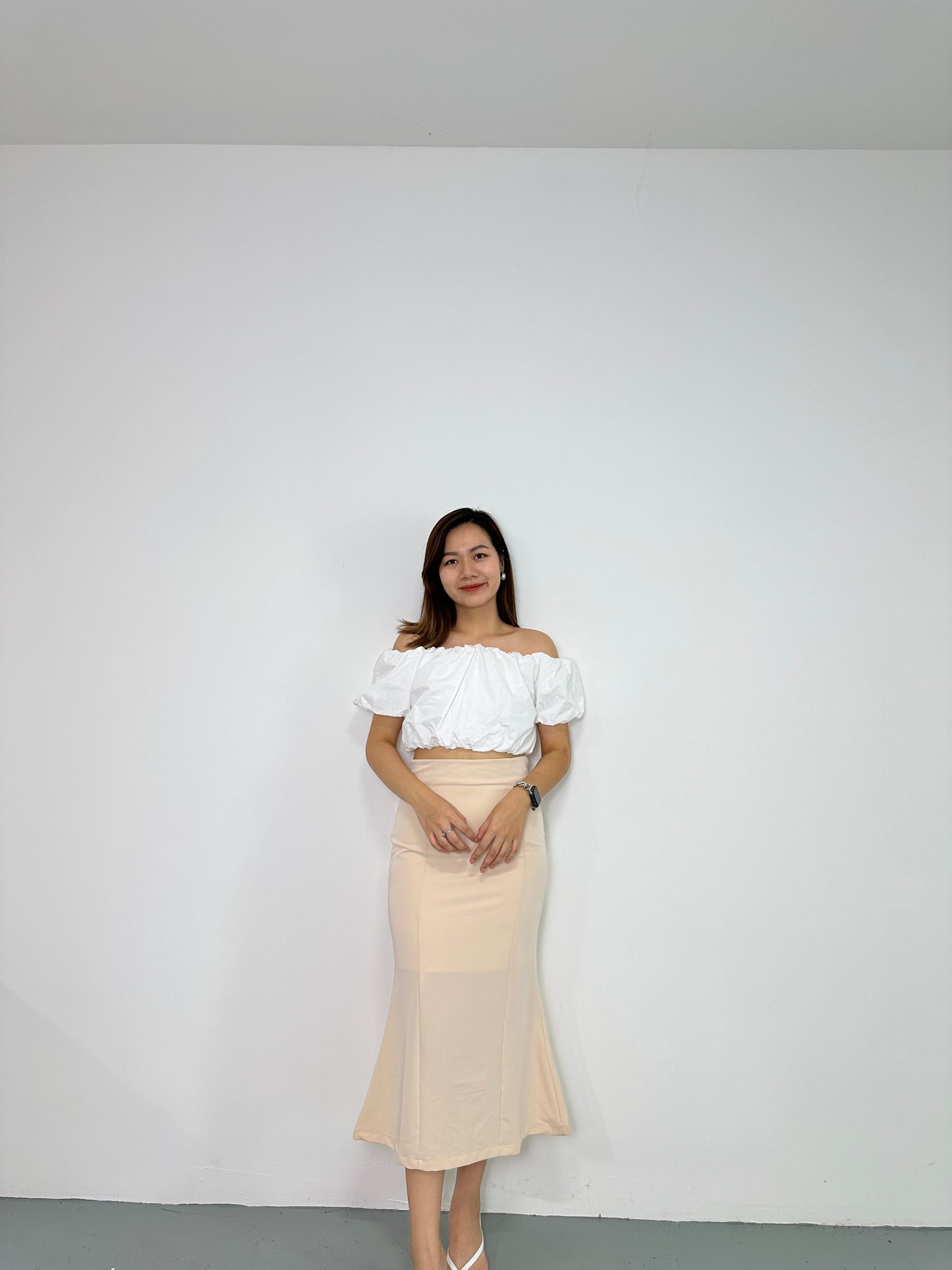 Melody Fish Tail Skirt (Cream)