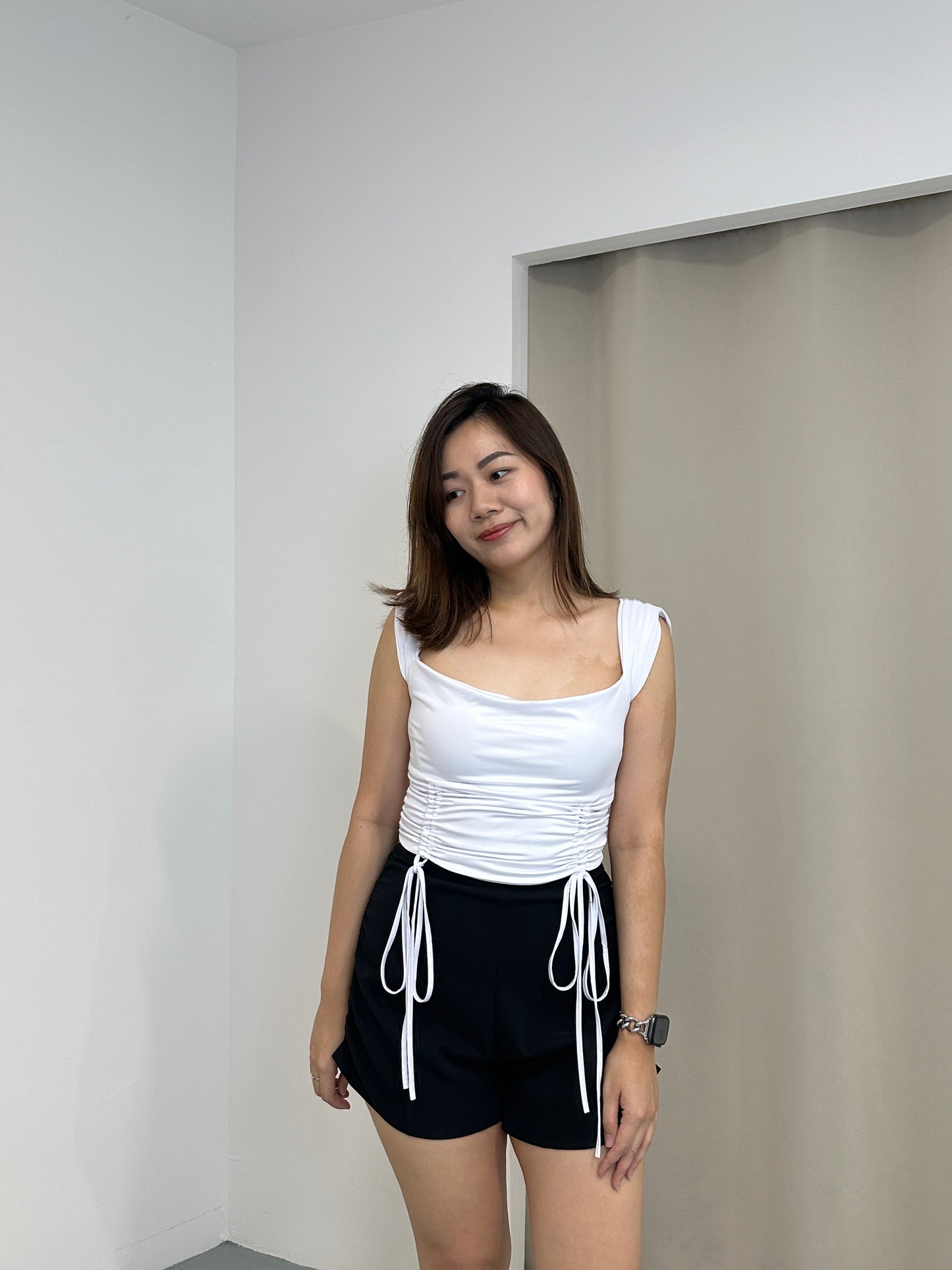 Sierra Ruched Top (Black)