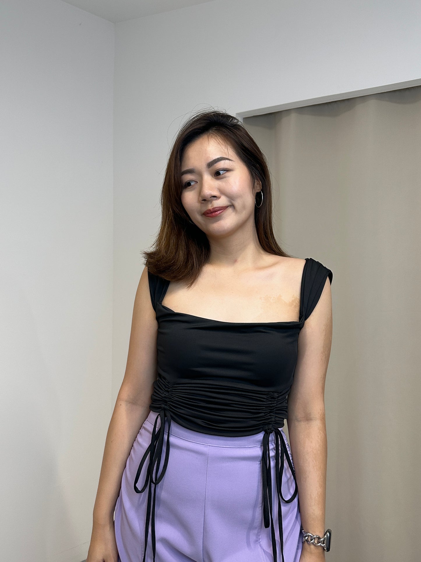 Sierra Ruched Top (Black)