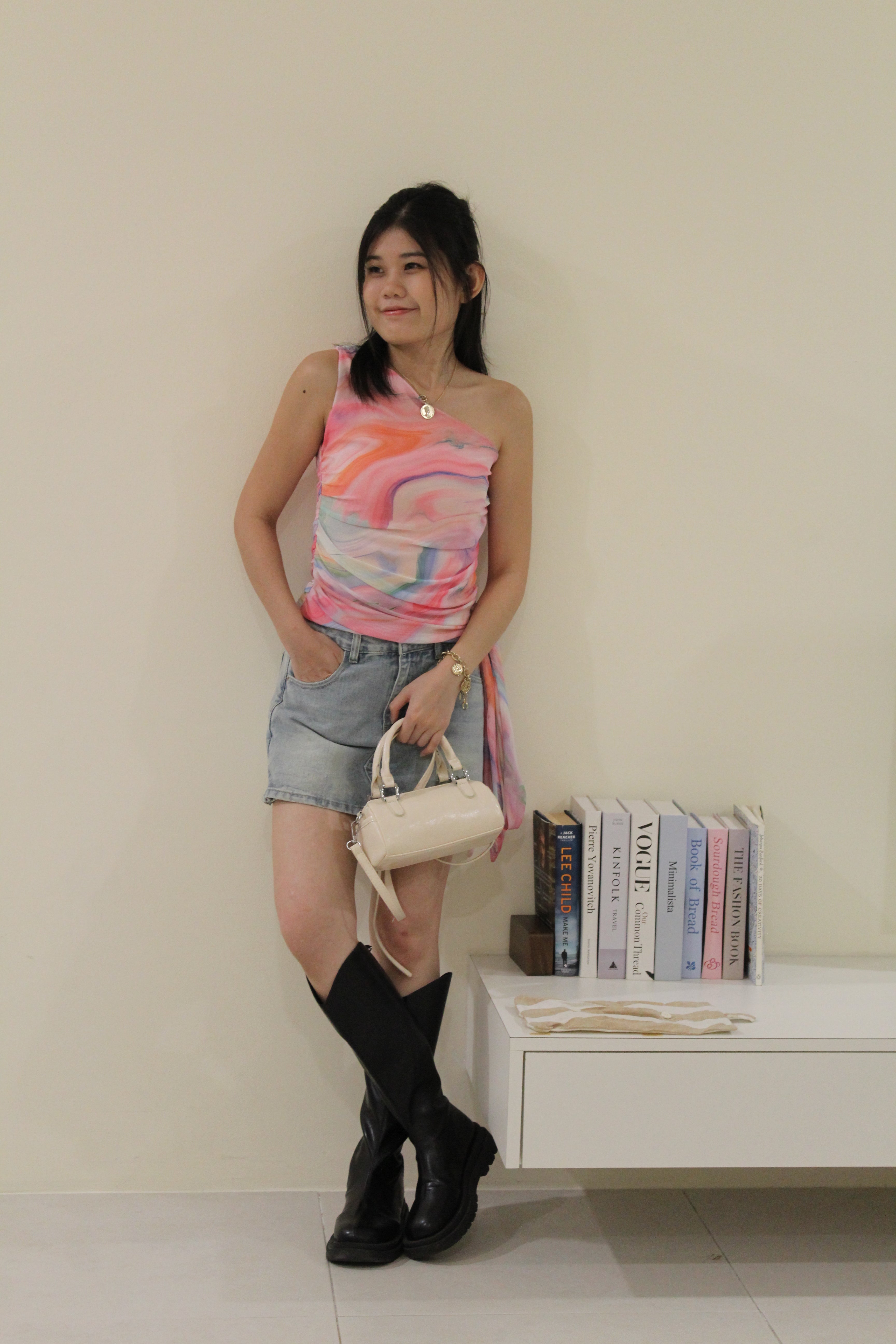Scarlett Ombre Asymmetrical Top (Pink)