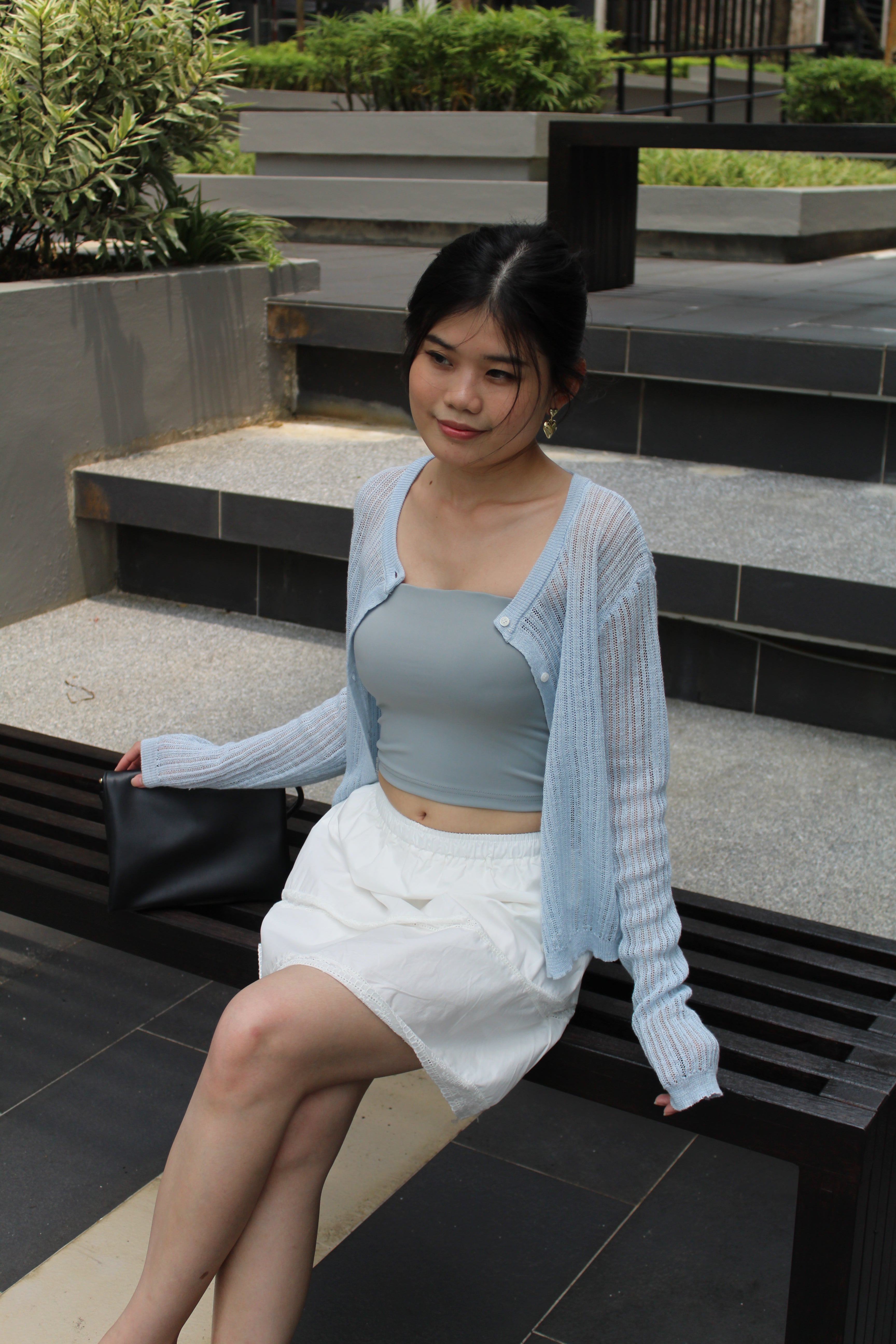 Robyn Lace Mini Skirt (White)