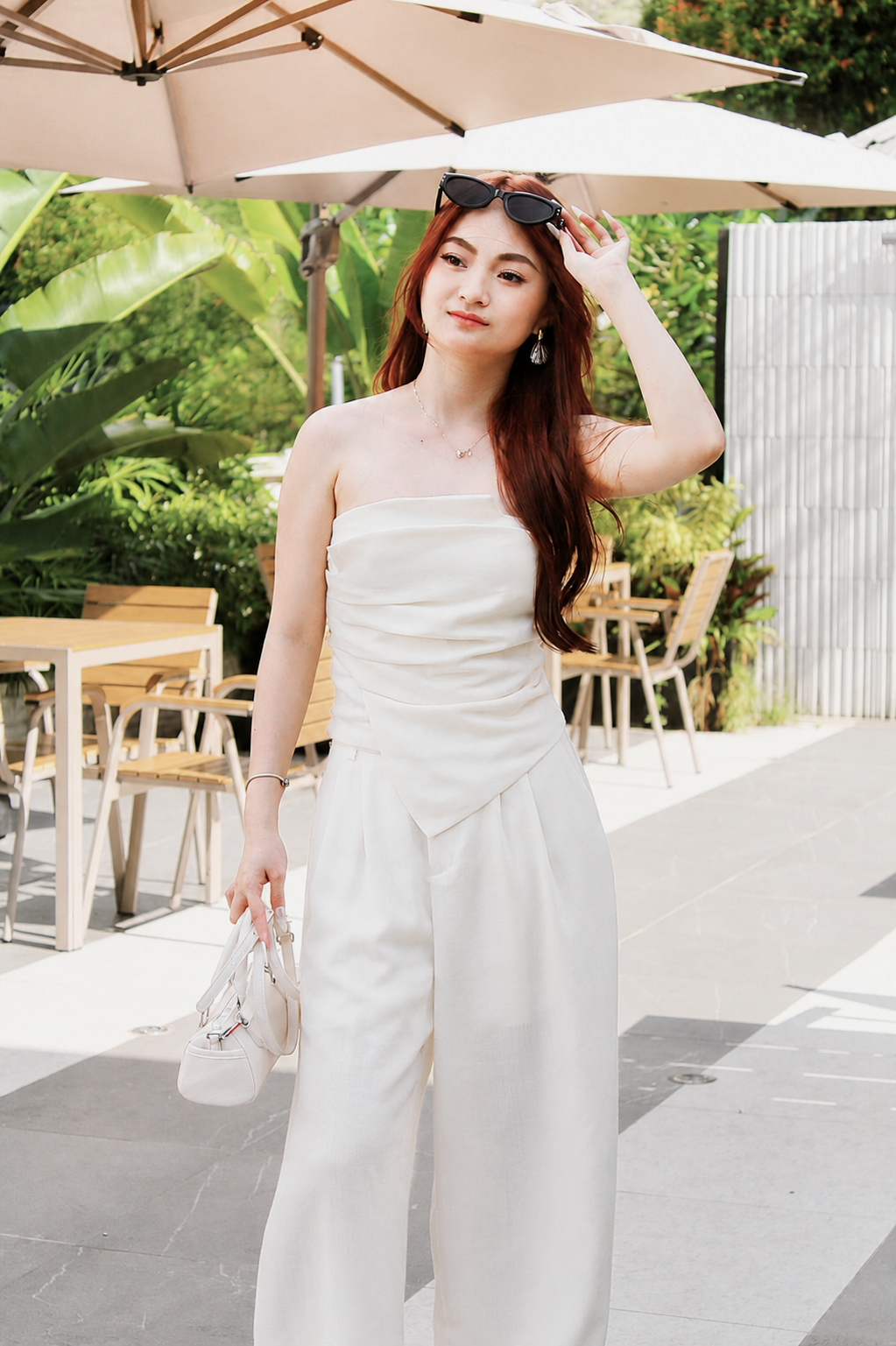 Ruby Two Piece Pants Set (Cream)