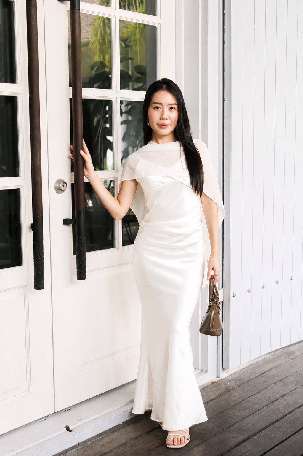 Tabby Satin Maxi Dress (Black)