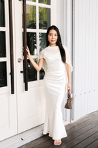 Tabby Satin Maxi Dress (Black)