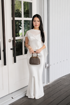 Tabby Satin Maxi Dress (Black)