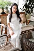 Tabby Satin Maxi Dress (Black)