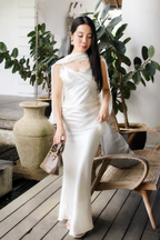 Tabby Satin Maxi Dress (Black)