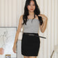 Josey Mini Skirt with Belt (Black)