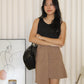 Megan Asymmetrical Mini Skirt (Khaki)