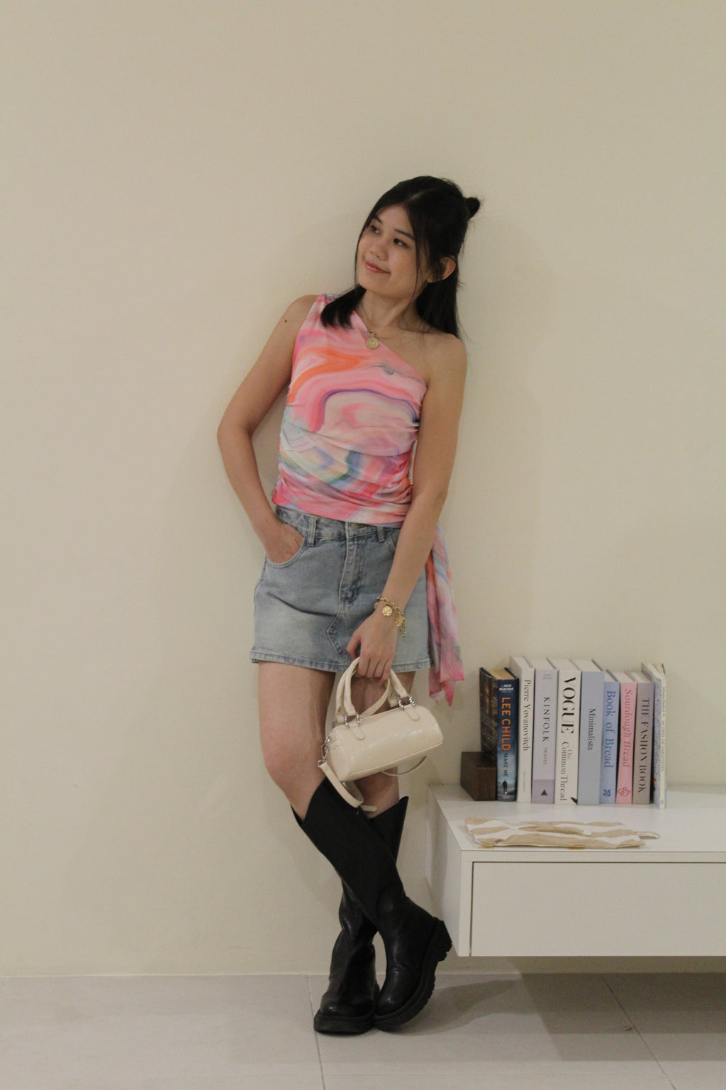 Scarlett Ombre Asymmetrical Top (Pink)