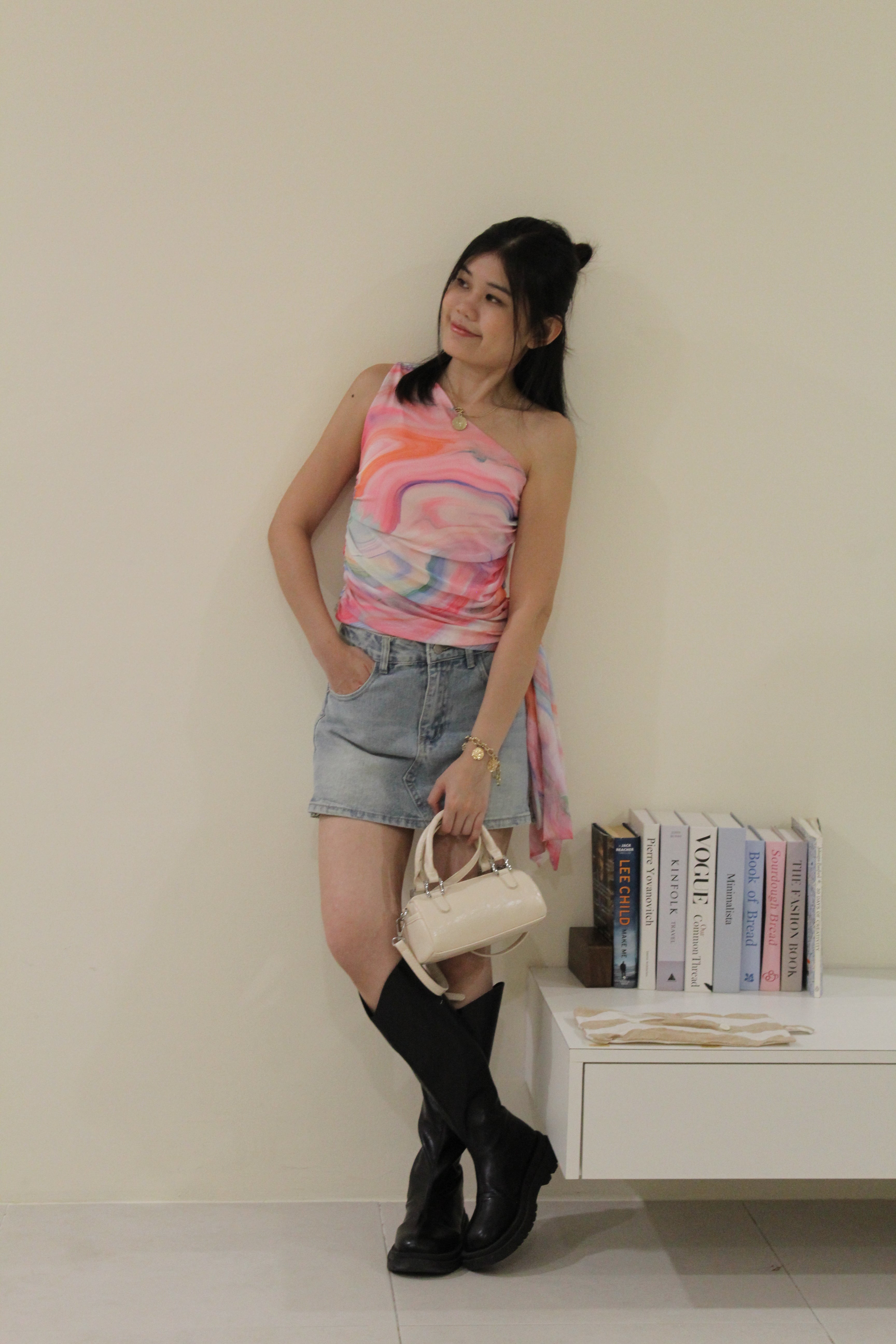 Scarlett Ombre Asymmetrical Top (Pink)